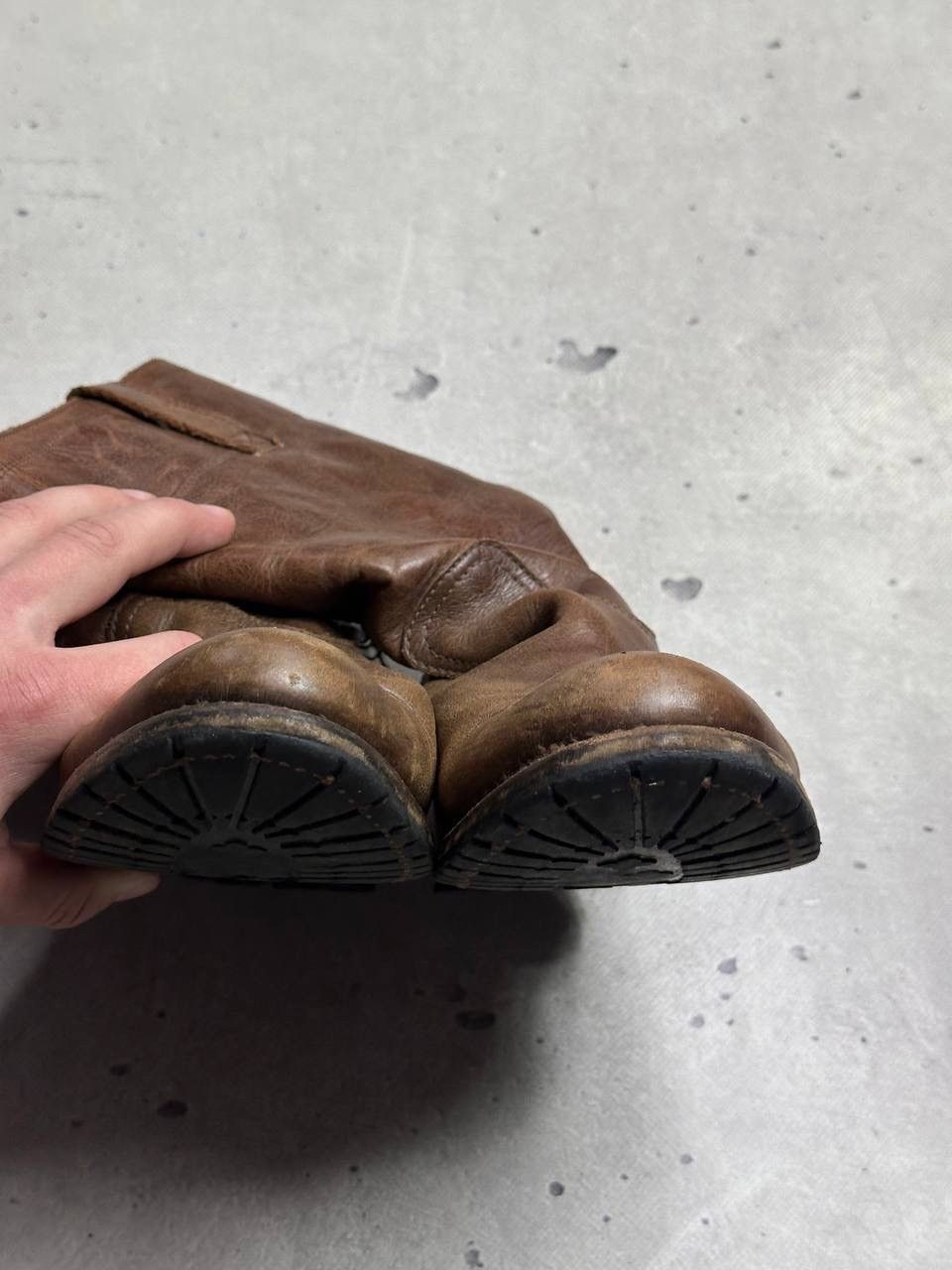 Sendra SENDRA Leather Engineer Boots Shearling Lined Sole Biker Y2K Size US 6.5 / IT 36.5 - 12 Thumbnail