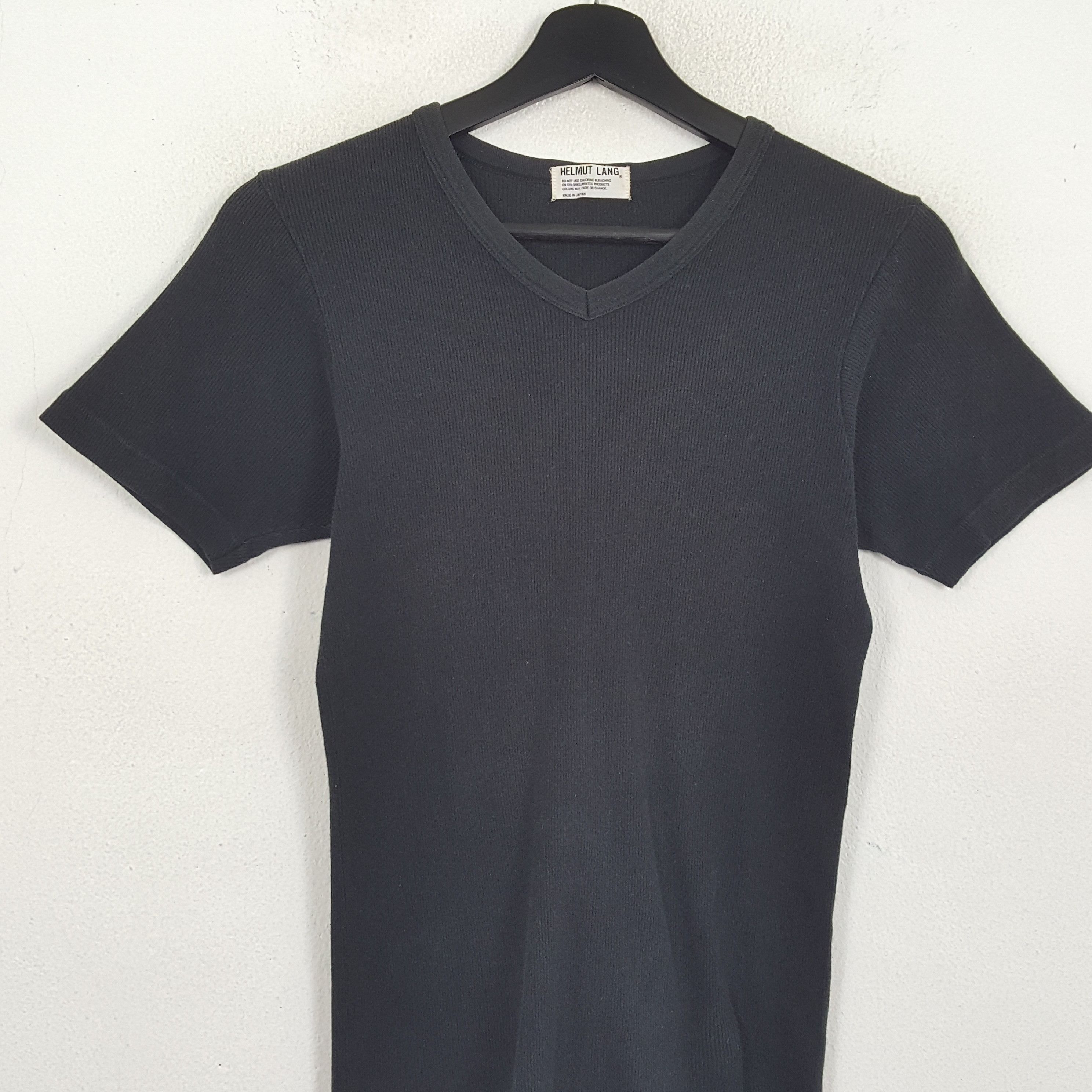 Helmut Lang × Japanese Brand × Vintage HELMUT LANG Designer Brand Plain Style Tshirt Size XXS / US 00 / IT 34 - 2 Thumbnail