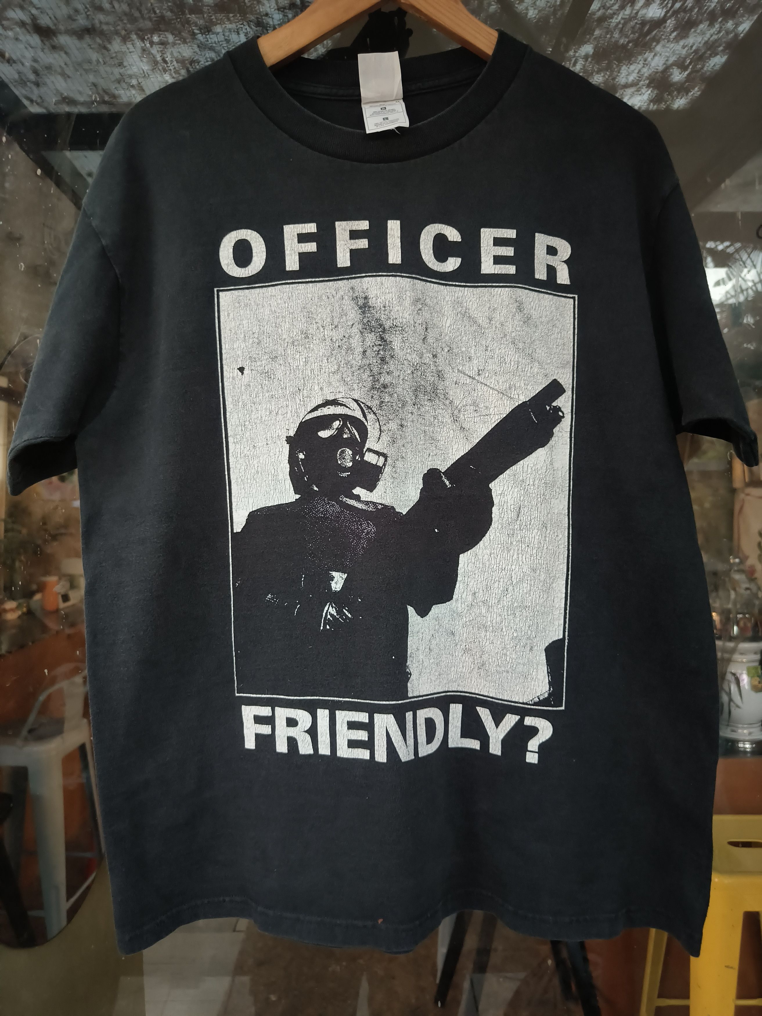 Band Tees Vintage 90s Officer friendly? (John Yates) Shirt | Grailed