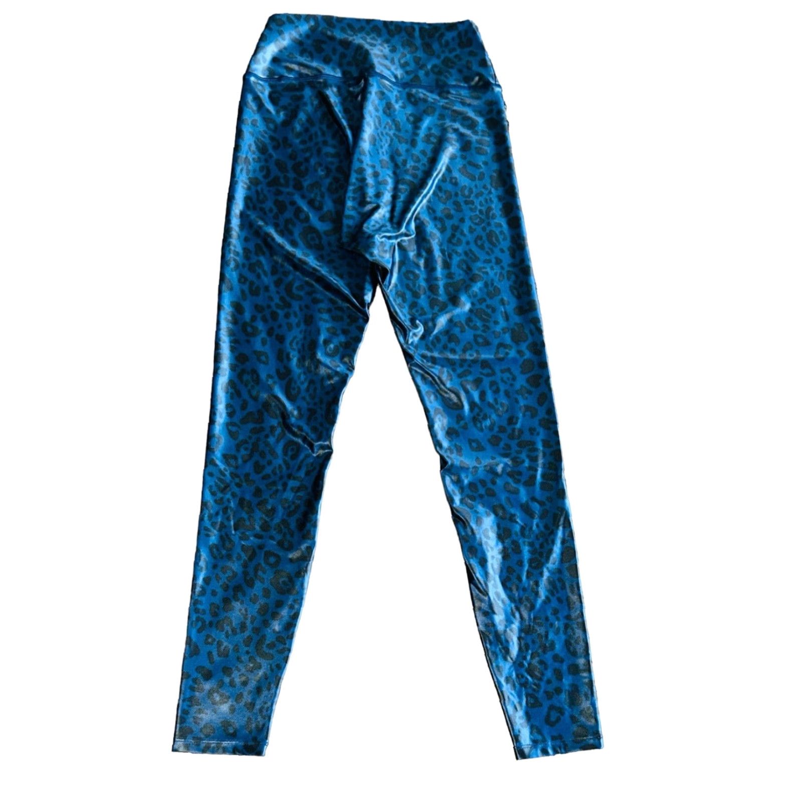 Vintage WITH Women's Blue Cheetah Legging Pants Sz M Animal Print Size 32" / US 10 / IT 46 - 5 Thumbnail