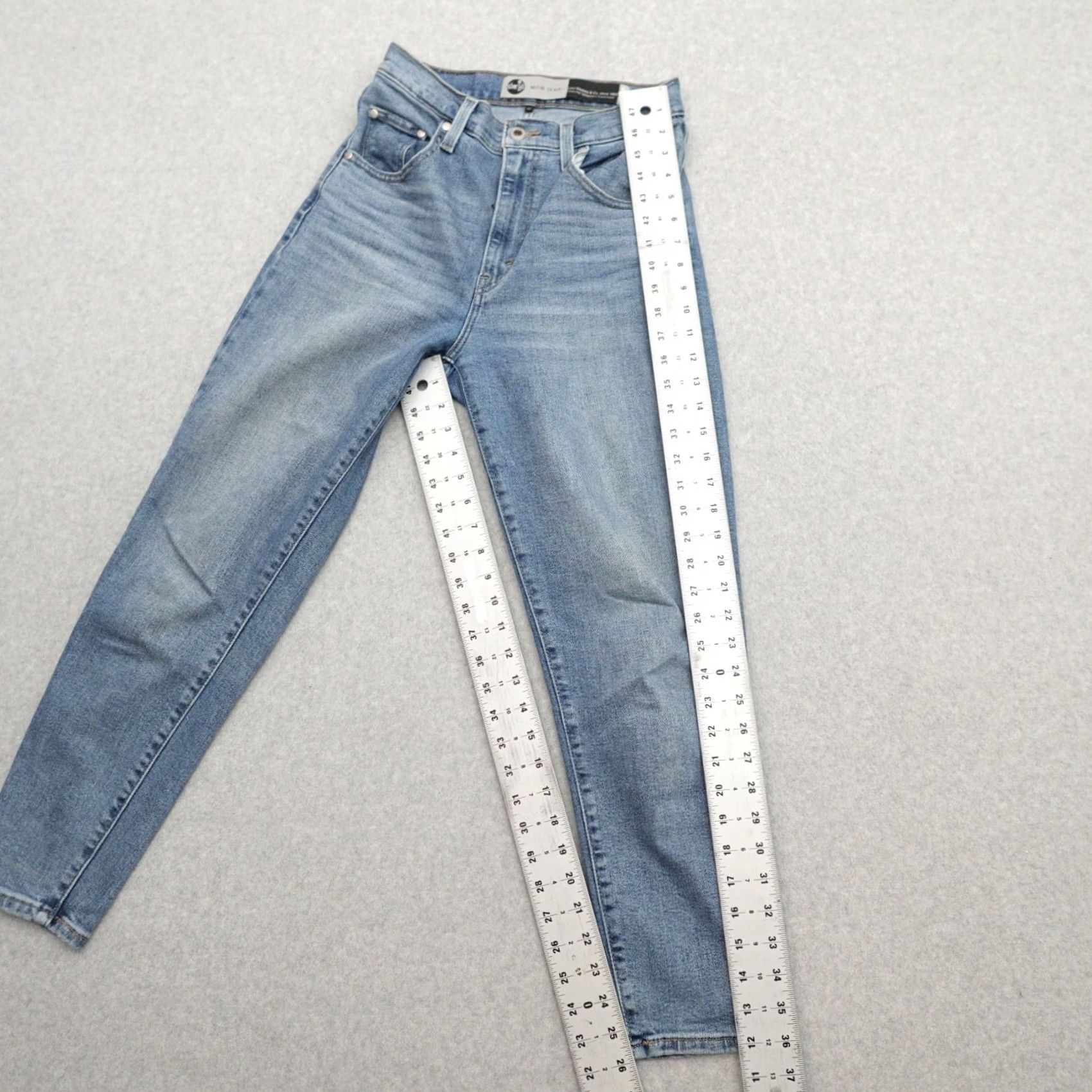 Levi's Levi's Silvertab Jeans Womens 26 (26X26) Light Wash Mom Distressed Blue 90s Style Womens Jeans Size 26" / US 2 / IT 38 - 3 Thumbnail