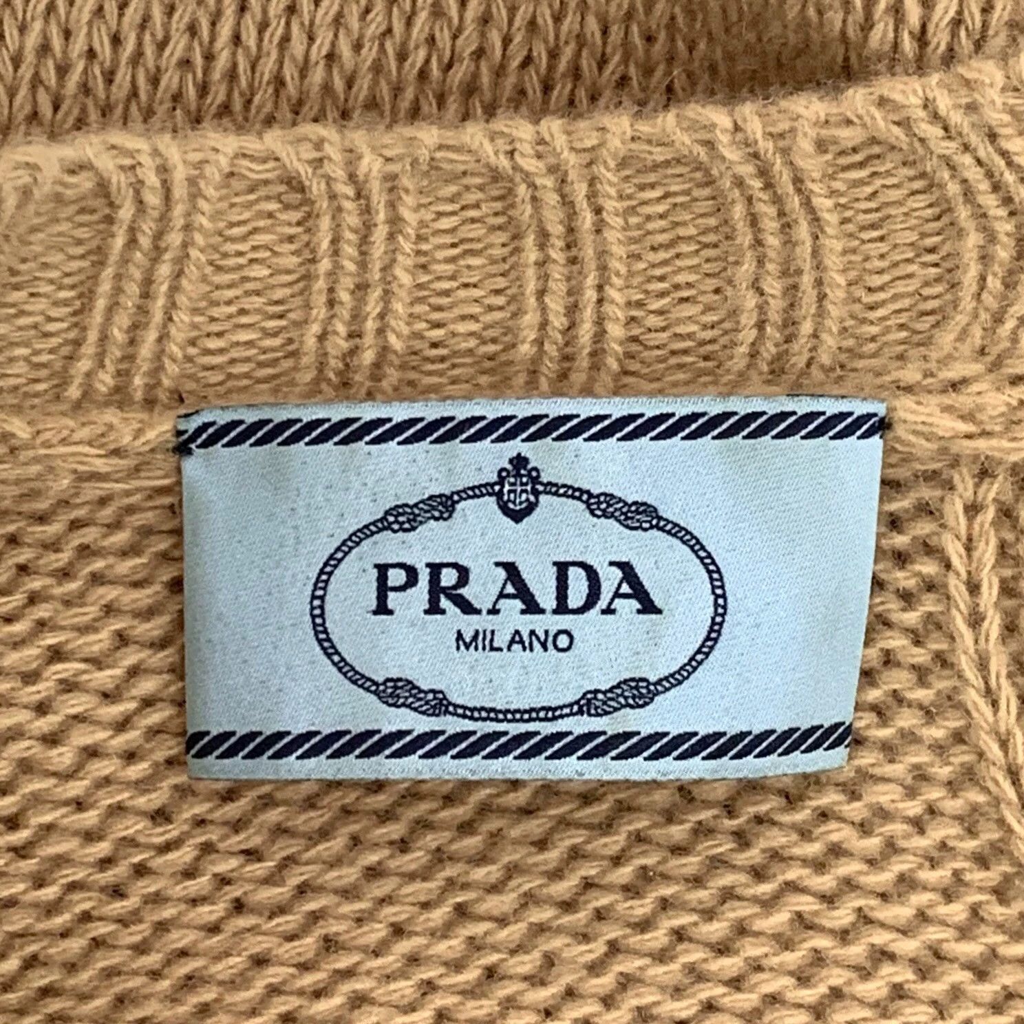 Prada KW0810 Prada Brown Wool Crew Neck Long Sleeve Knit Cardigan Size M / US 6-8 / IT 42-44 - 5 Thumbnail