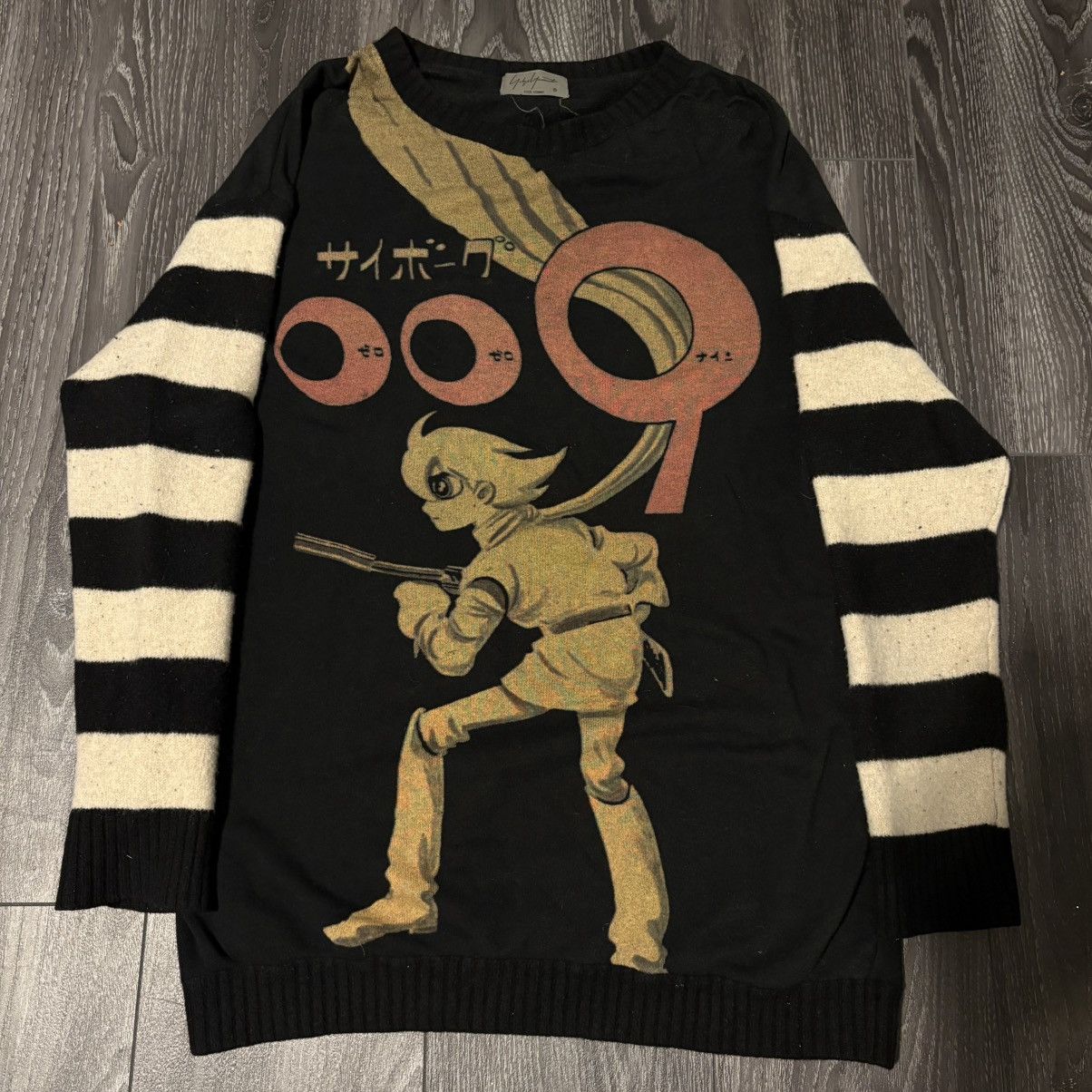Yohji Yamamoto Cyborg 009 Intarsia knit Size US L / EU 52-54 / 3 - 1 Thumbnail