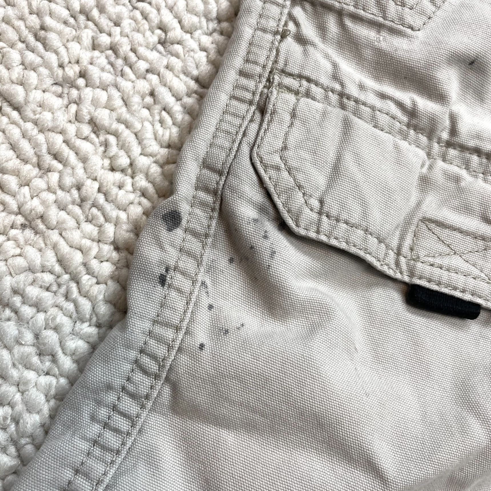 Vintage Unbranded Cargo Shorts Mens 42 Light Beige Pockets 7" Inseam Solid Stretch Size US 42 / EU 58 - 2 Thumbnail
