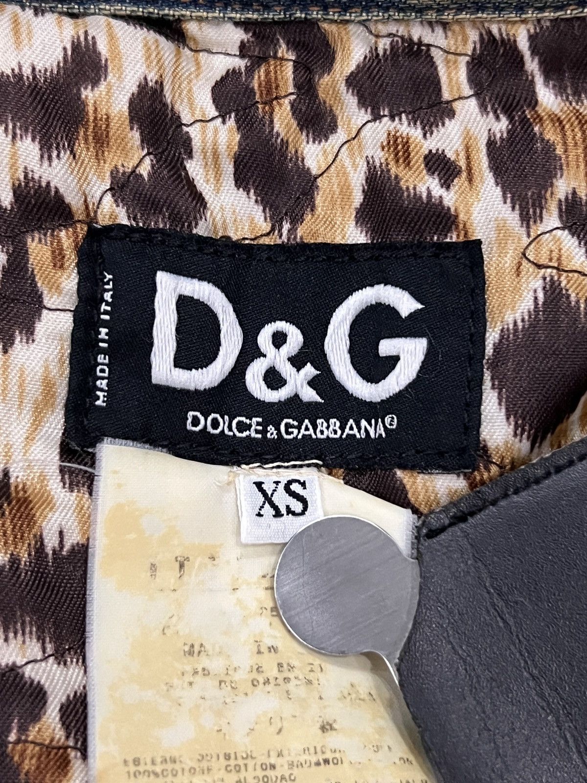 Dolce & Gabbana Dolce & Gabbana D&G 2004 Leopard Lined Denim Jacket Size US XS / EU 42 / 0 - 12 Thumbnail
