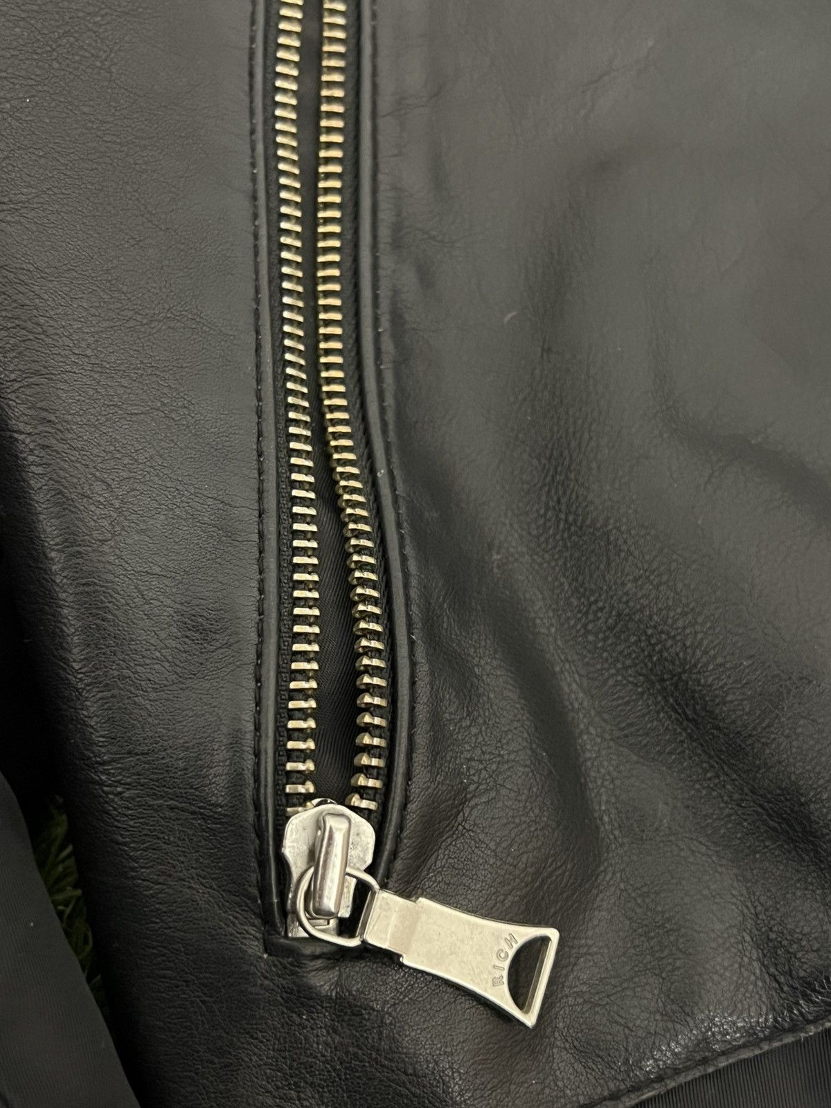 John Richmond × Vintage 90's John Richmond Denim Japan Style Nylon Leather Jacket Size US L / EU 52-54 / 3 - 7 Thumbnail
