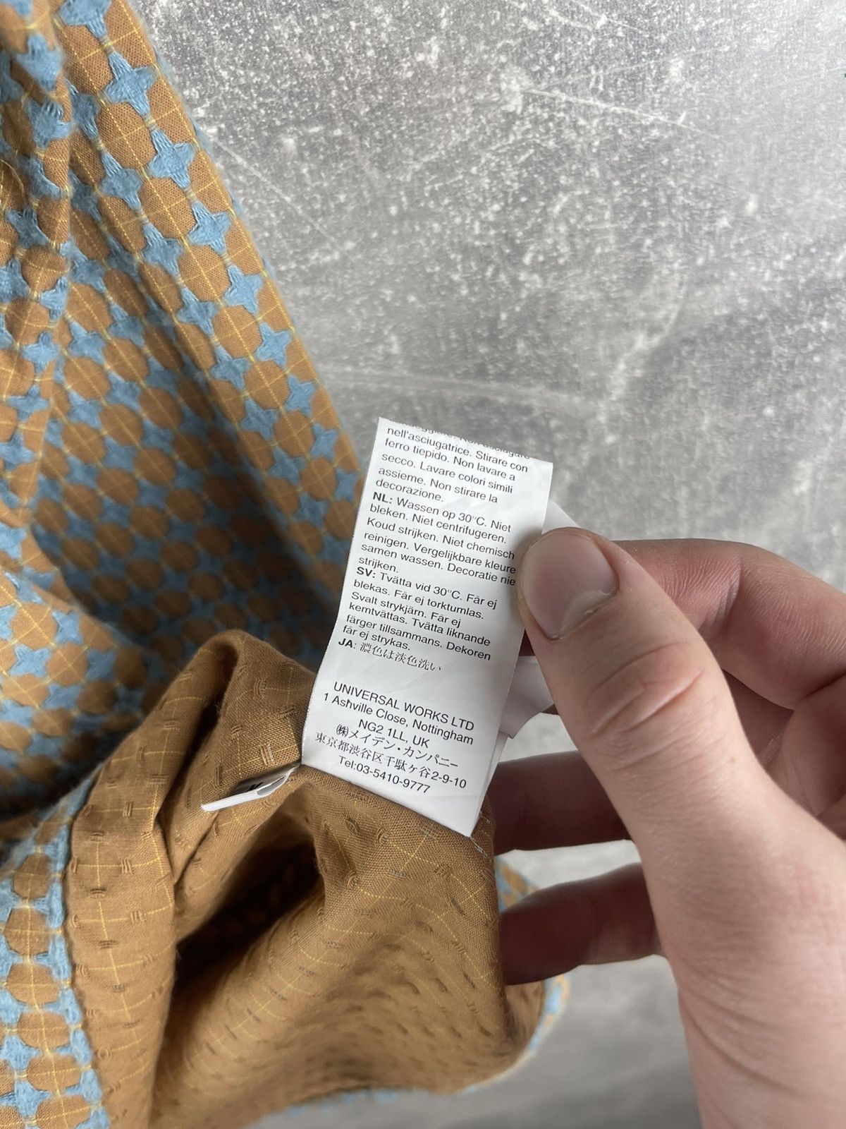 Universal Works Universal Works L.S Camp Shirt Sand Blue Deldos Cotton Size US M / EU 48-50 / 2 - 14 Thumbnail