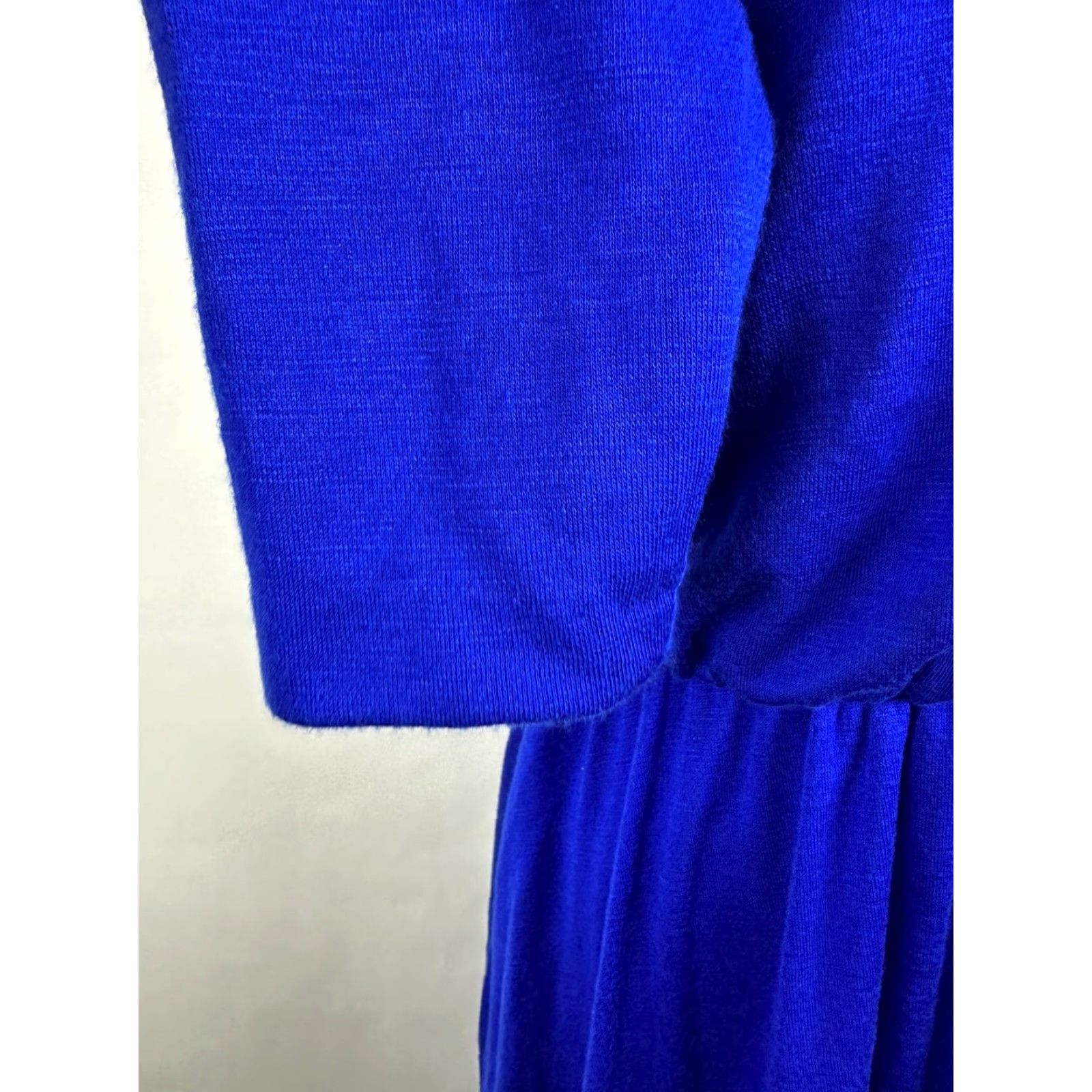 Vintage VINTAGE Walden Classics Shirt Dress Womens M Blue 80s Button Front Pockets Long Sleeve Knit Vintage Size M / US 6-8 / IT 42-44 - 5 Thumbnail