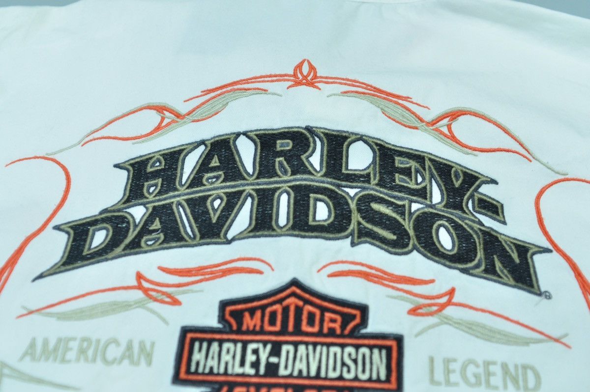 Harley Davidson Harley Davidson white Shirt logo rare Size US L / EU 52-54 / 3 - 6 Thumbnail