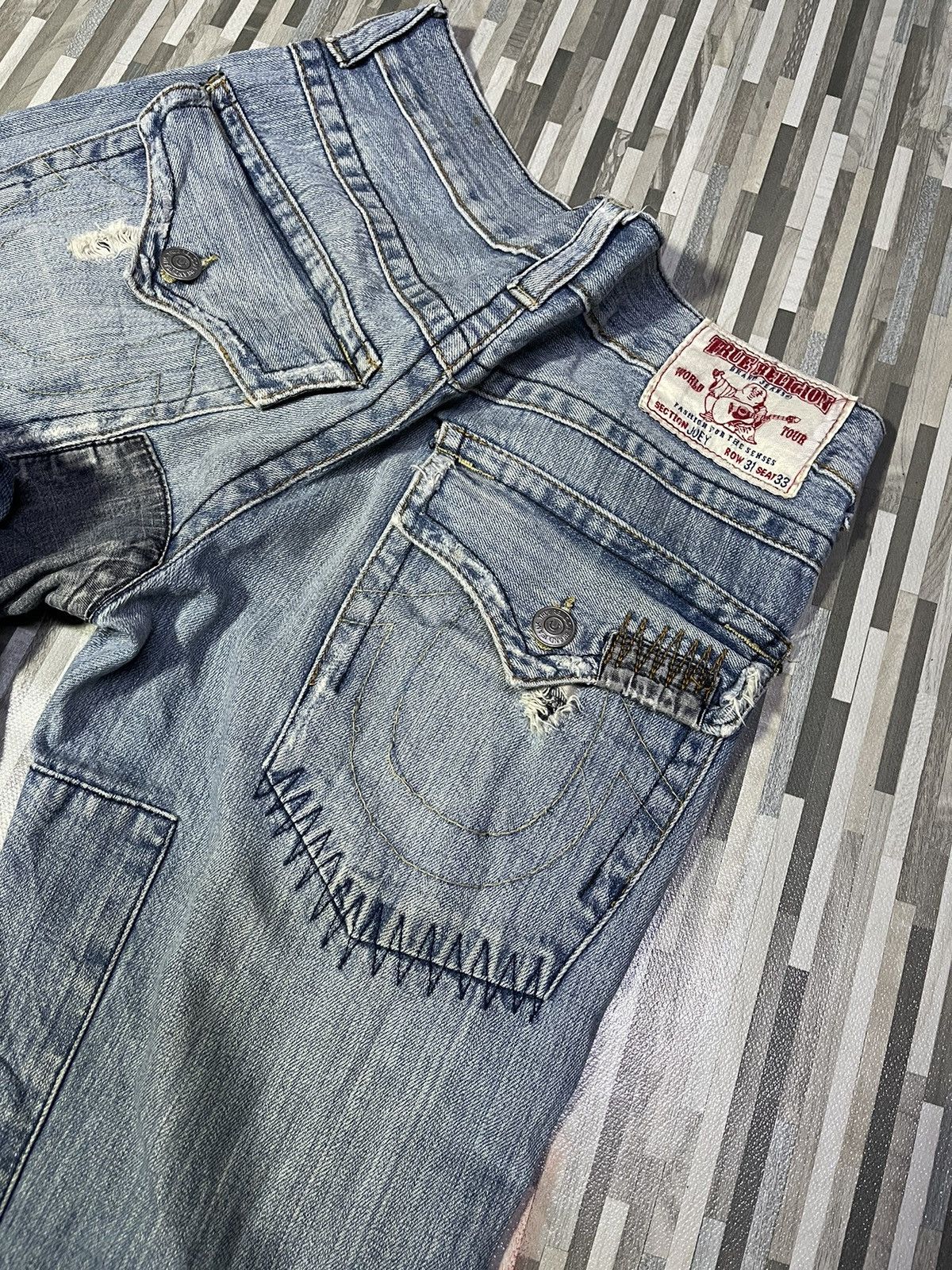 Jean × True Religion × Vintage Vintage True Religion Distressed Jean Size US 31 - 3 Thumbnail