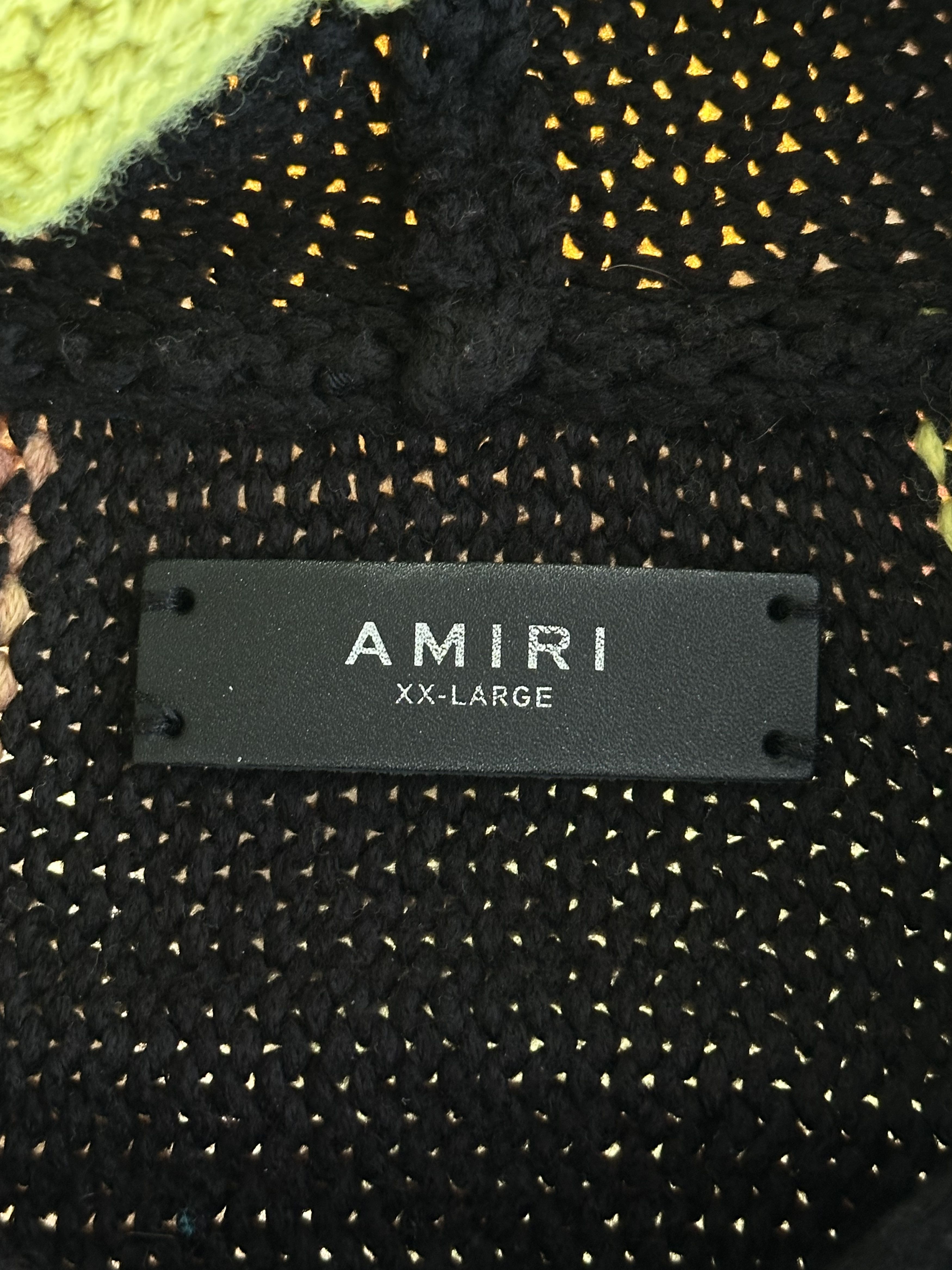 Amiri Amiri Black & Rainbow Knitted Baja Hoodie Size US XXL / EU 58 / 5 - 3 Thumbnail
