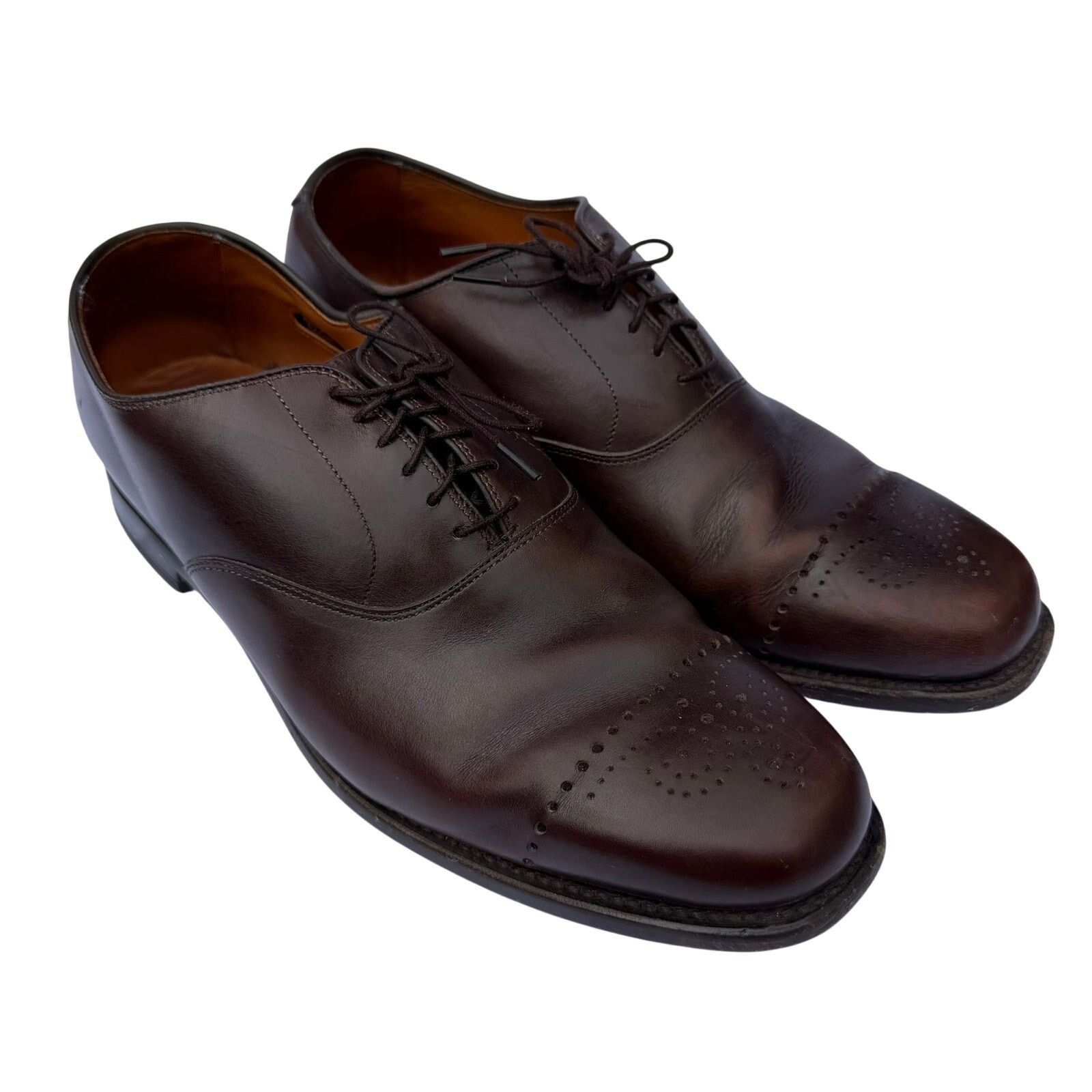 Allen Edmonds Allen Edmonds Dryden Cap Toe Oxford 10.5D Brown Dress Shoes Size US 10.5 / EU 43-44 - 2 Thumbnail