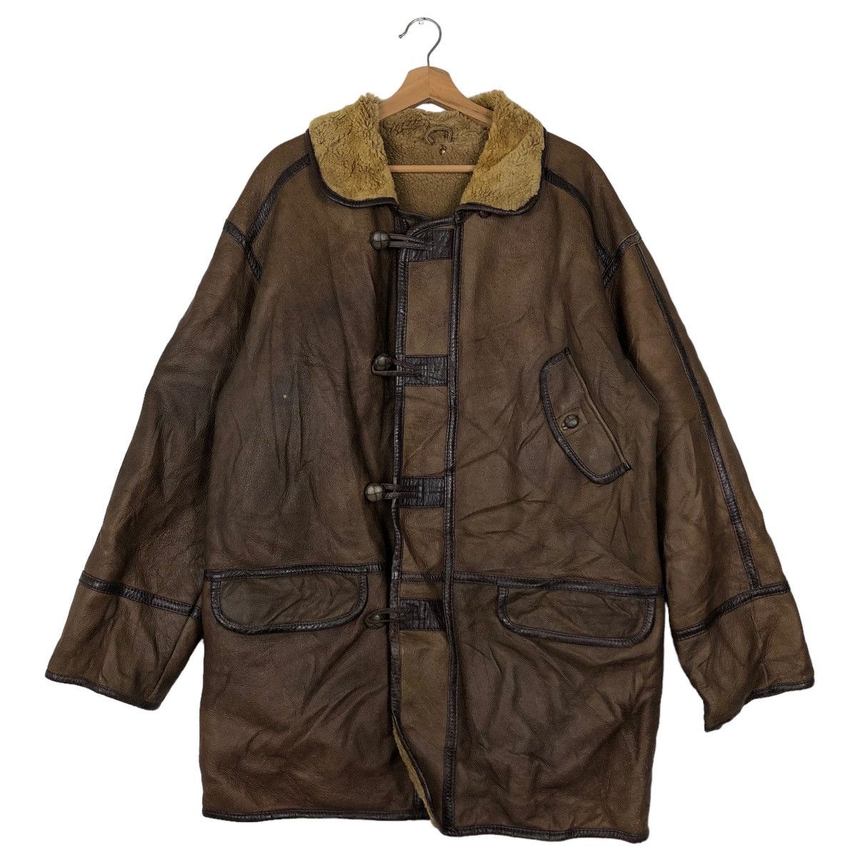 Japanese Brand 🔥Vintage Shearling Leather Jacket Mink Fur Lining Van Jac Size US M / EU 48-50 / 2 - 1 Thumbnail