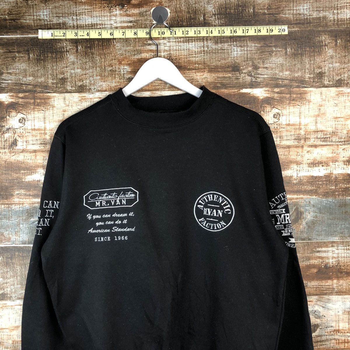 Japanese Brand × Van Mr Van vintage Black Sweatshirt #A2033 Size US M / EU 48-50 / 2 - 2 Thumbnail