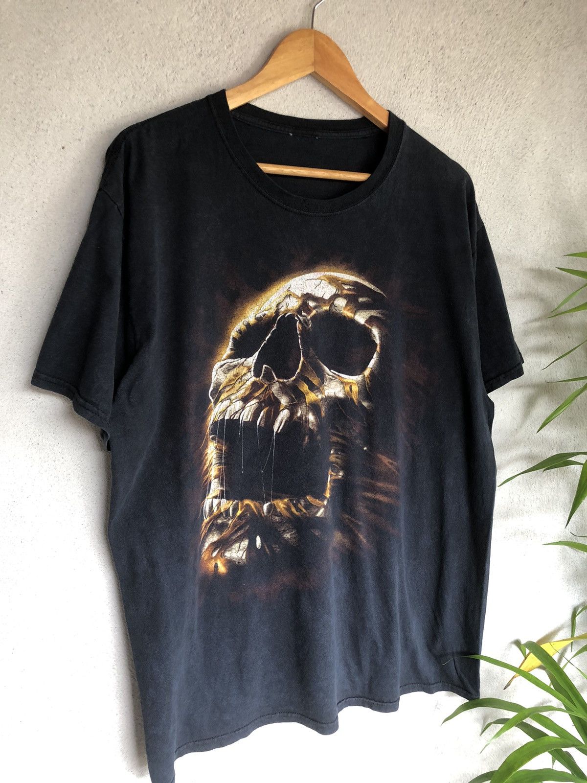Affliction × Vintage Crazy Vintage Y2K Halloween Skull Tshirts Size US L / EU 52-54 / 3 - 2 Thumbnail