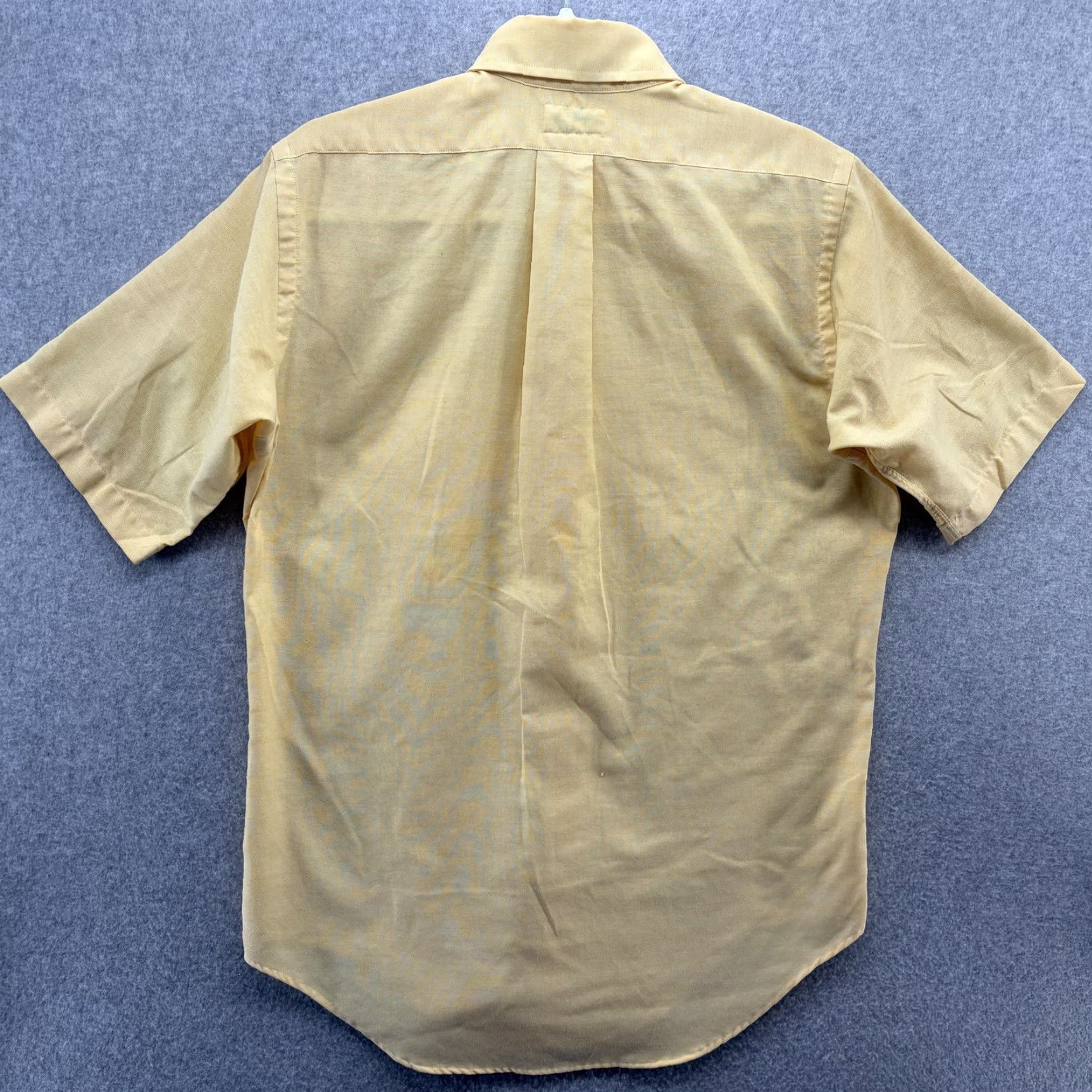 VINTAGE Sero The Barn Shirt Mens Large Yellow Short Sleeve Button Down 60s