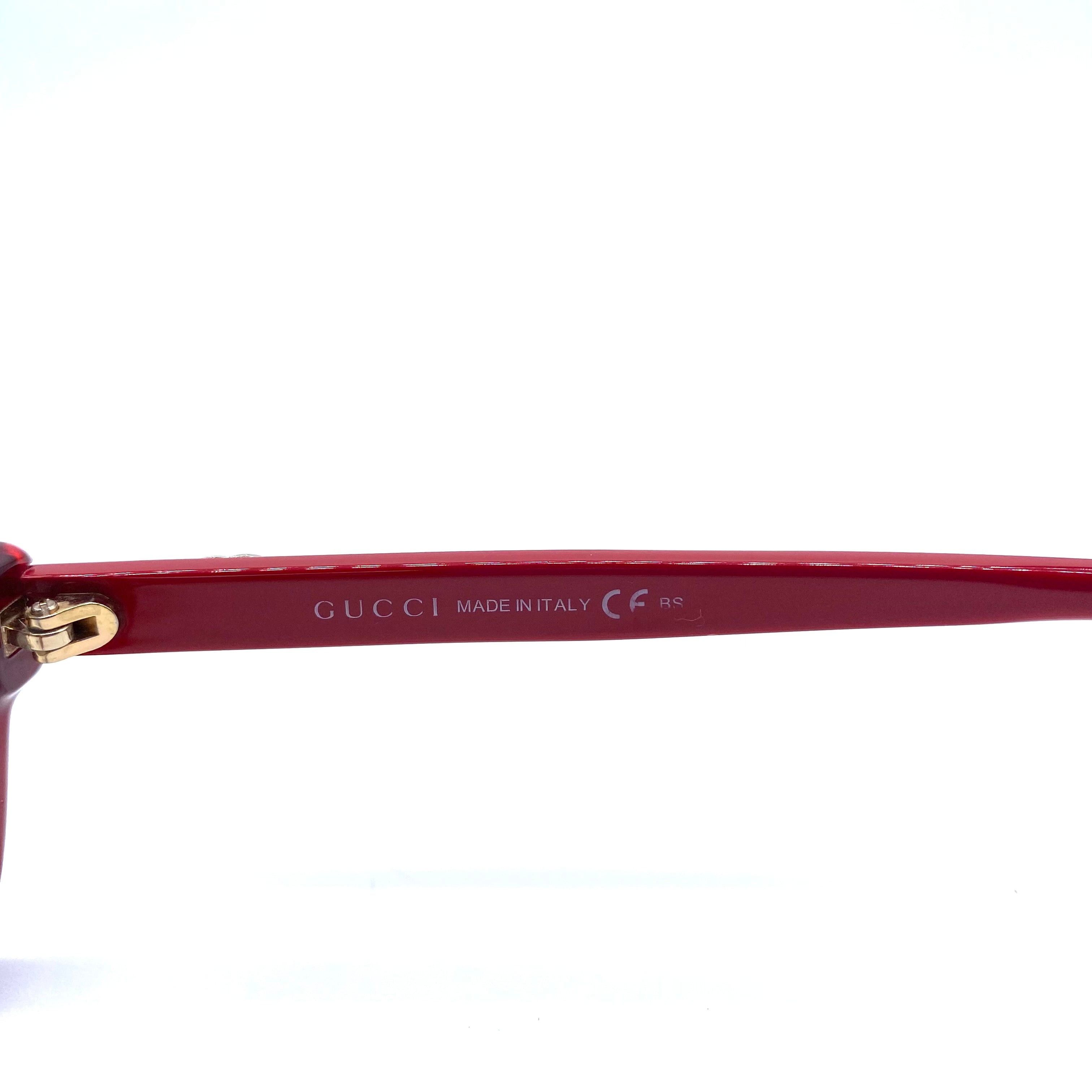 Gucci Vintage Gucci Interlocking Prescription Glasses Black Red Size ONE SIZE - 5 Thumbnail