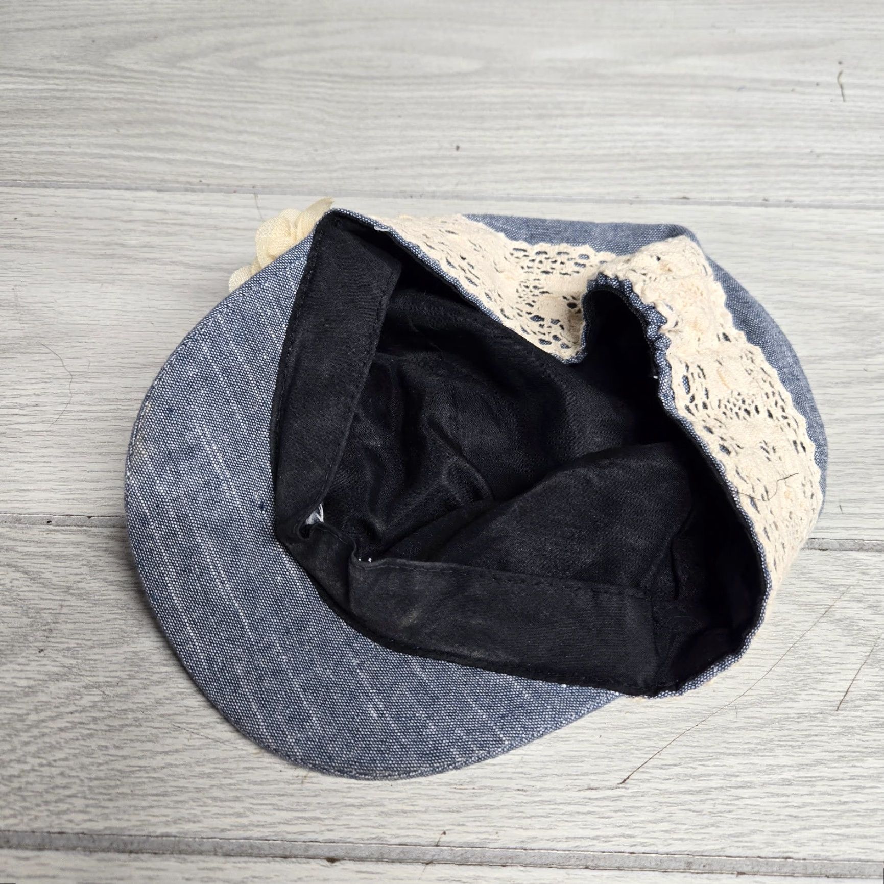 Vintage Elastafit D&Y Blue Hat Cap Floral Adult Women's Baseball Cap Unisex Floral Pattern Blue Hat Cap Ladies Women Size ONE SIZE - 5 Thumbnail