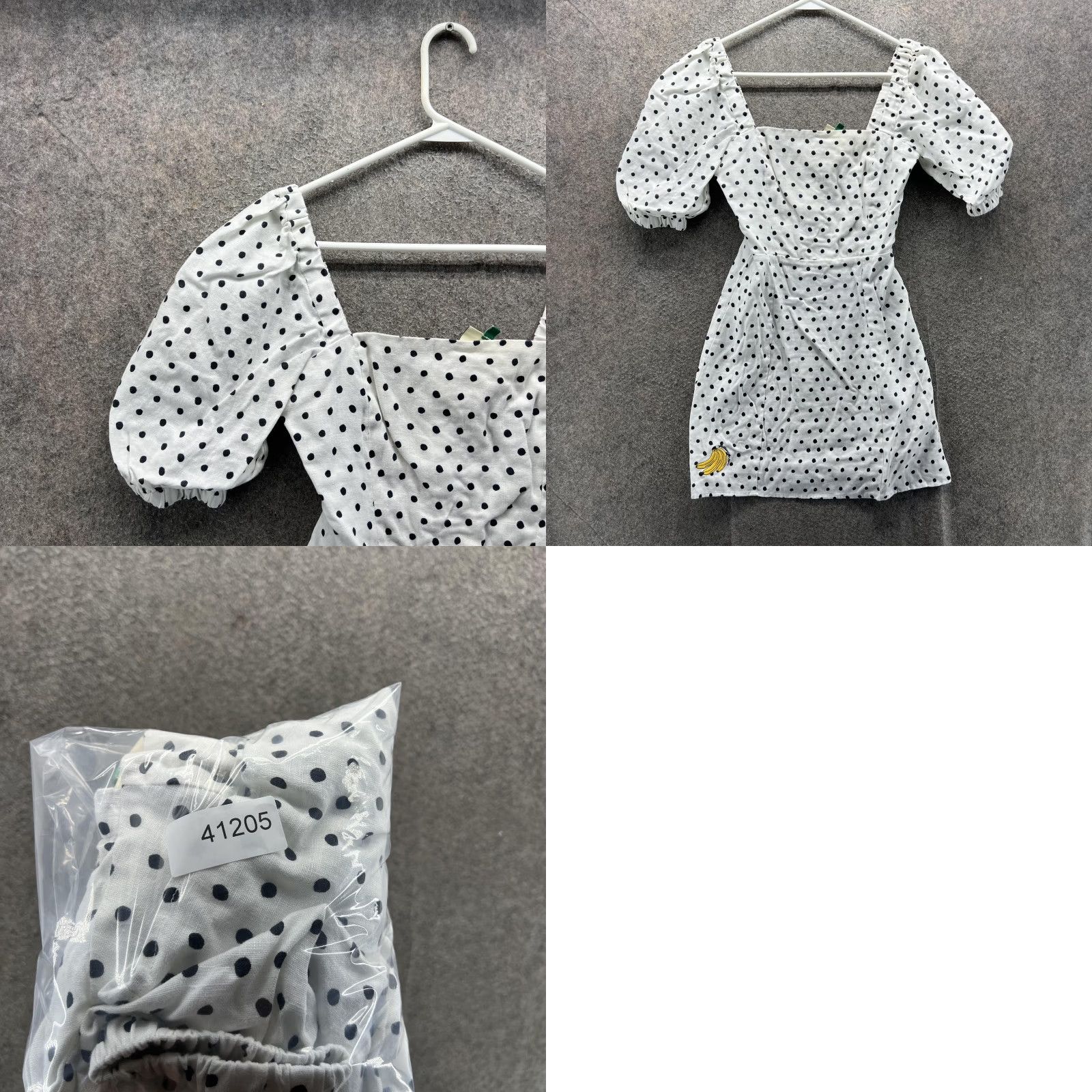 Farm Rio Farm Rio Dress Womens XS White Polka Dot Square Neck Puff Sleeve Mini Sundress Size XS / US 0-2 / IT 36-38 - 8 Thumbnail