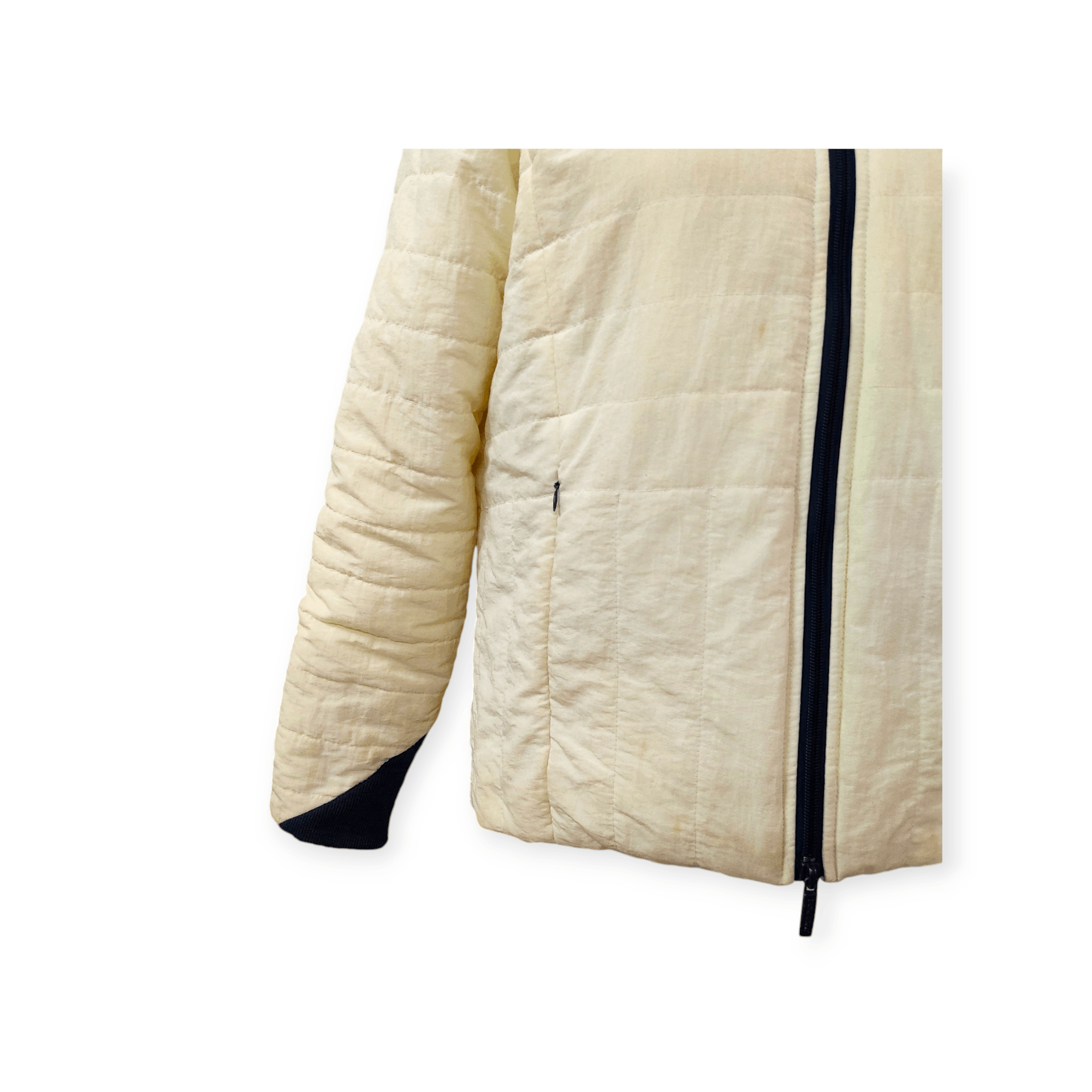 Burberry Vintage Burberry Light Cream Yellow Zipper Puffer Jacket Size M / US 6-8 / IT 42-44 - 3 Thumbnail