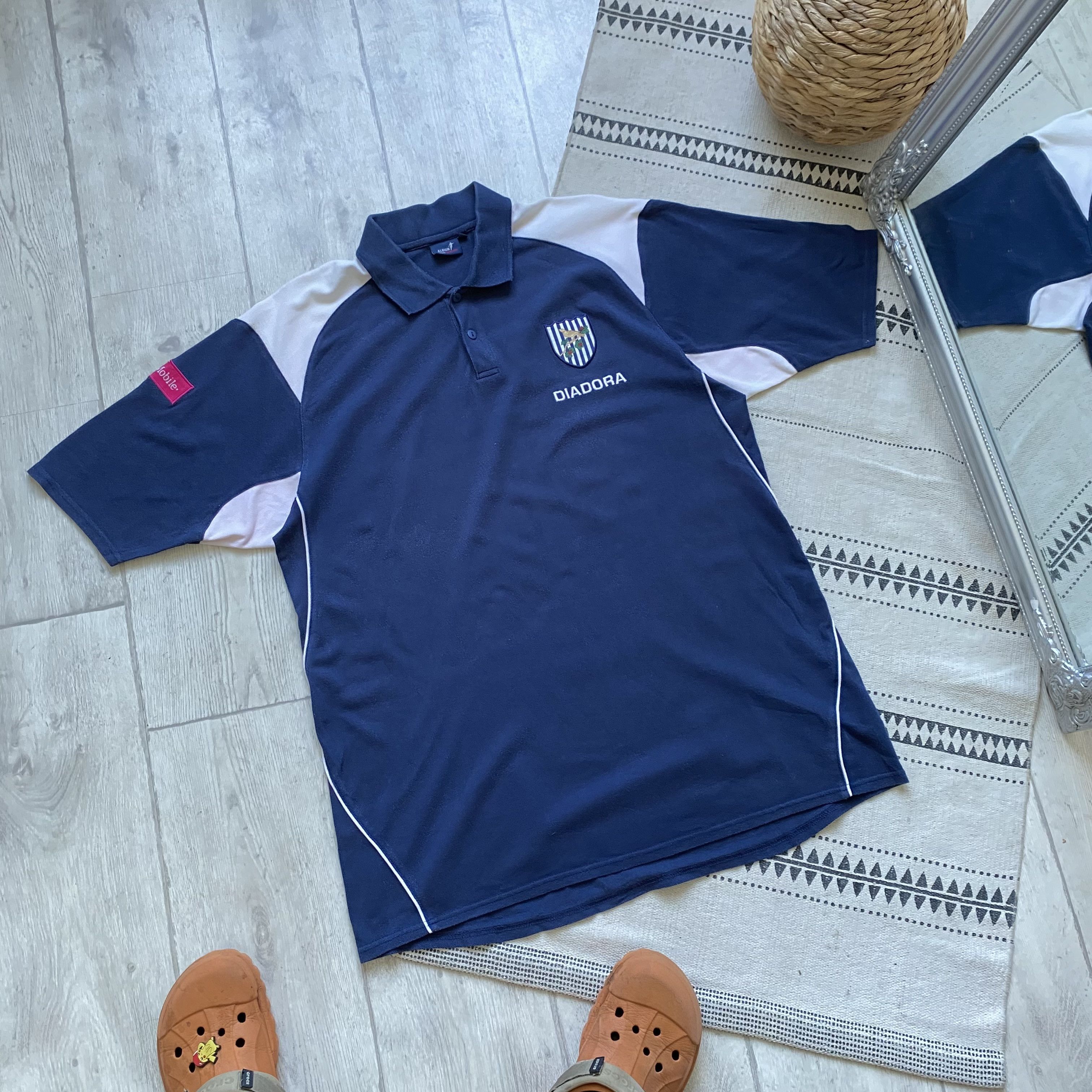 Diadora ⚽️ Vintage Diadora West Bromwich Albion Jersey Polos Tee Size US XL / EU 56 / 4 - 9 Thumbnail