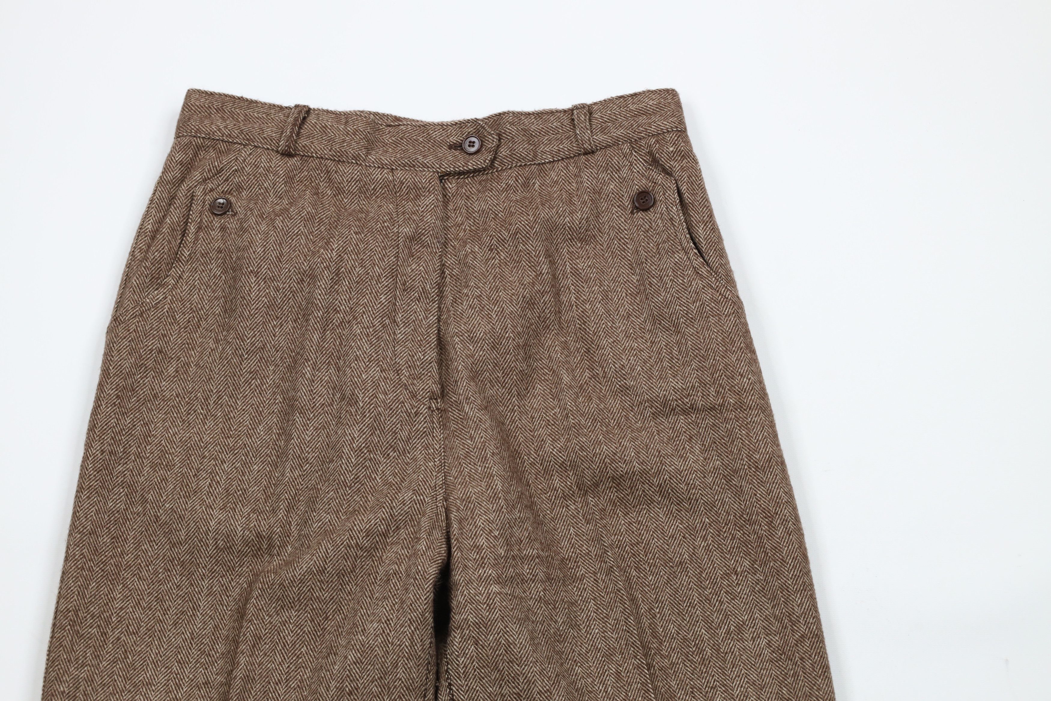Vintage Vintage 90s Streetwear Herringbone Wide Leg Chino Pants Size 34" / US 12 / IT 48 - 2 Thumbnail