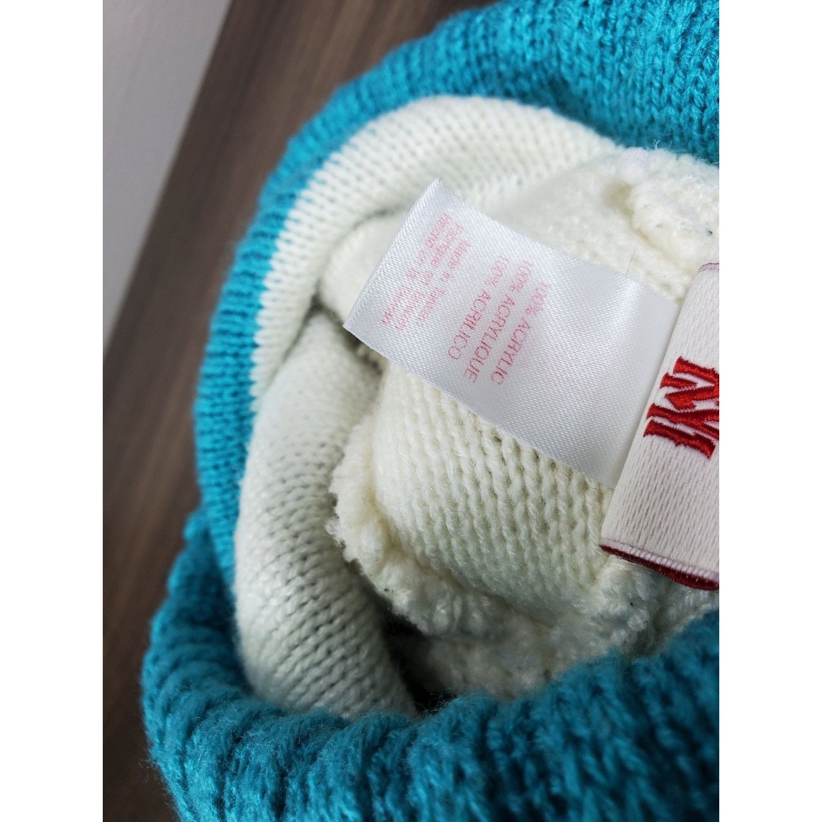 Mitchell & Ness × NBA Charlotte Hornets Script Winter Hat Pom Beanie Striped Knit Size ONE SIZE - 5 Thumbnail