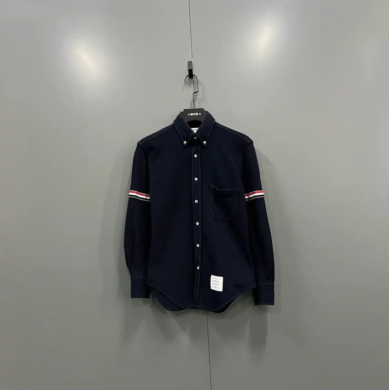 Thom Browne Navy Long Sleeve Shirt for Men 0089