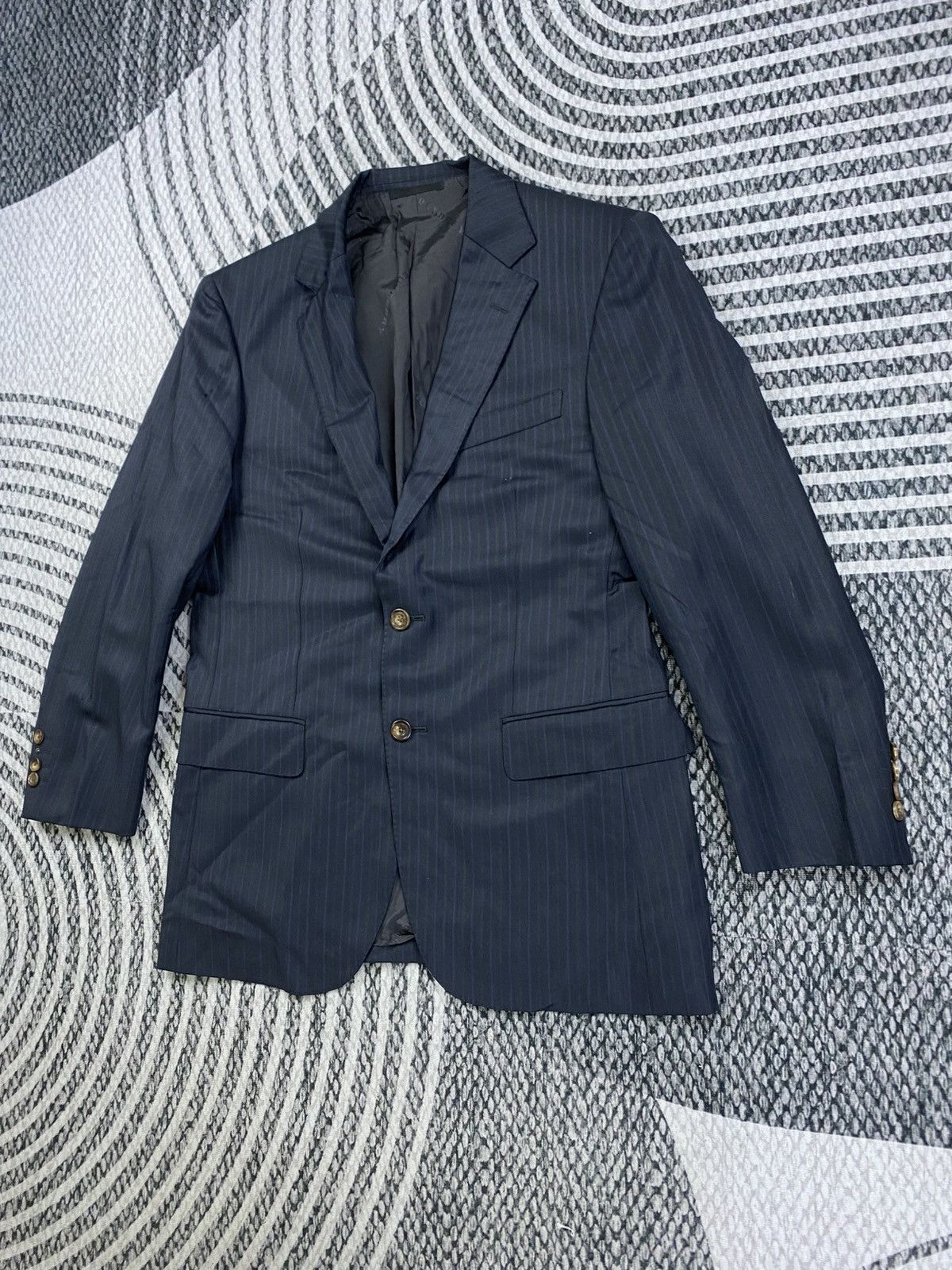 Burberry Vintage Burberry London Double Button Striped Blazer Jacket Size US M / EU 48-50 / 2 - 4 Thumbnail