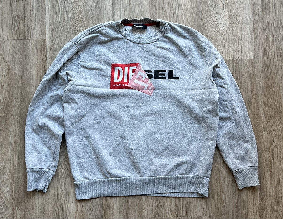 Diesel Diesel Big Logo Gray Sweatshirt Size US M / EU 48-50 / 2 - 1 Thumbnail