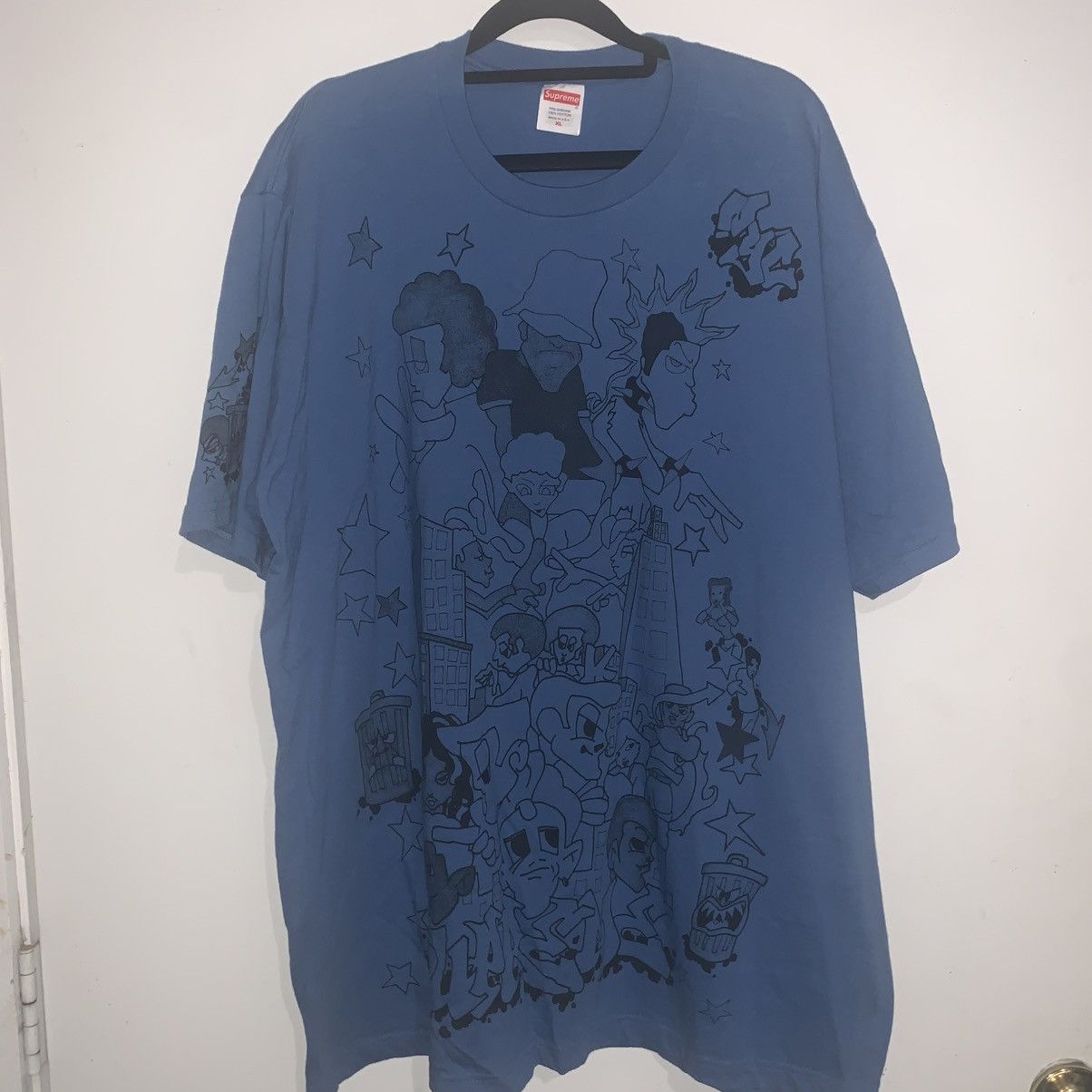 Supreme Supreme Downtown Tee Blue XL Size US XL / EU 56 / 4 - 1 Thumbnail