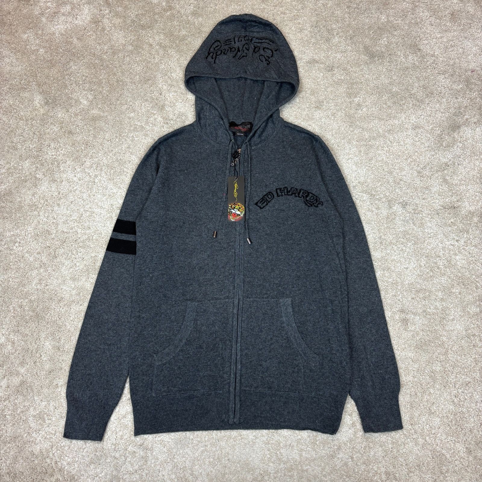 Ed Hardy NWT Ed Hardy Eagle Lambswool Angora Zip Hoodie Medium Y2K Size US M / EU 48-50 / 2 - 3 Thumbnail