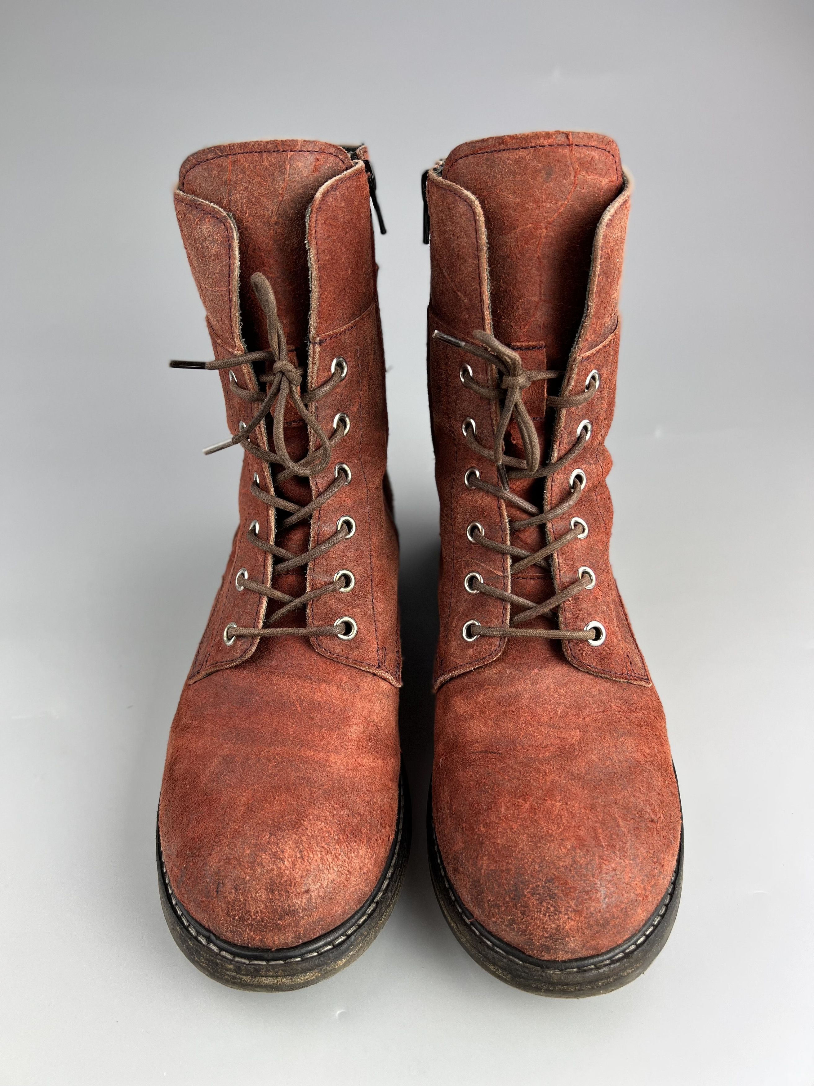 MoMA Moma Women's Leather Ankle Boots Lace Up Zip Size EU40 US9 Size US 9 / IT 39 - 7 Thumbnail