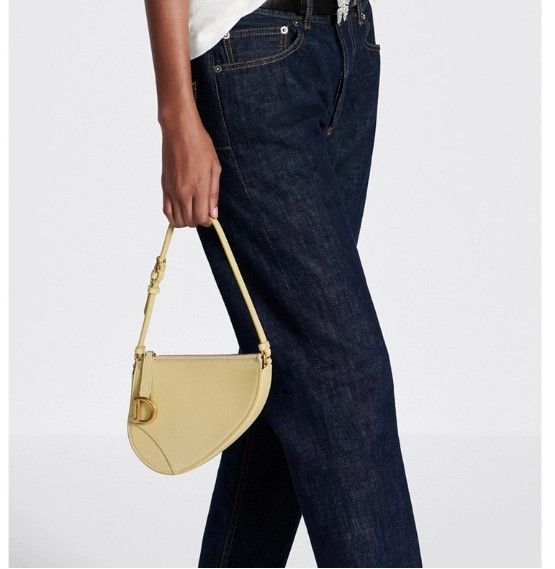 Dior o1w1db11024Size: OS / Saddle Rodeo Pouch in Pastel Yellow Size ONE SIZE - 6 Thumbnail