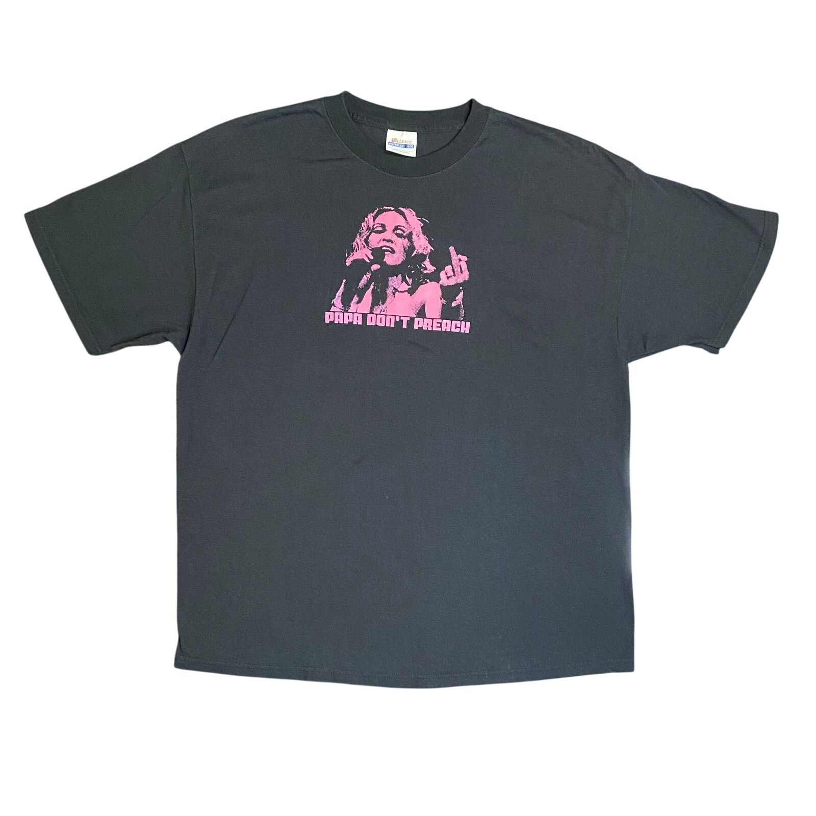 Hanes Papa Dont Preach Madonna Y2K Grunge Punk T Shirt Size XL Size US XL / EU 56 / 4 - 1 Thumbnail