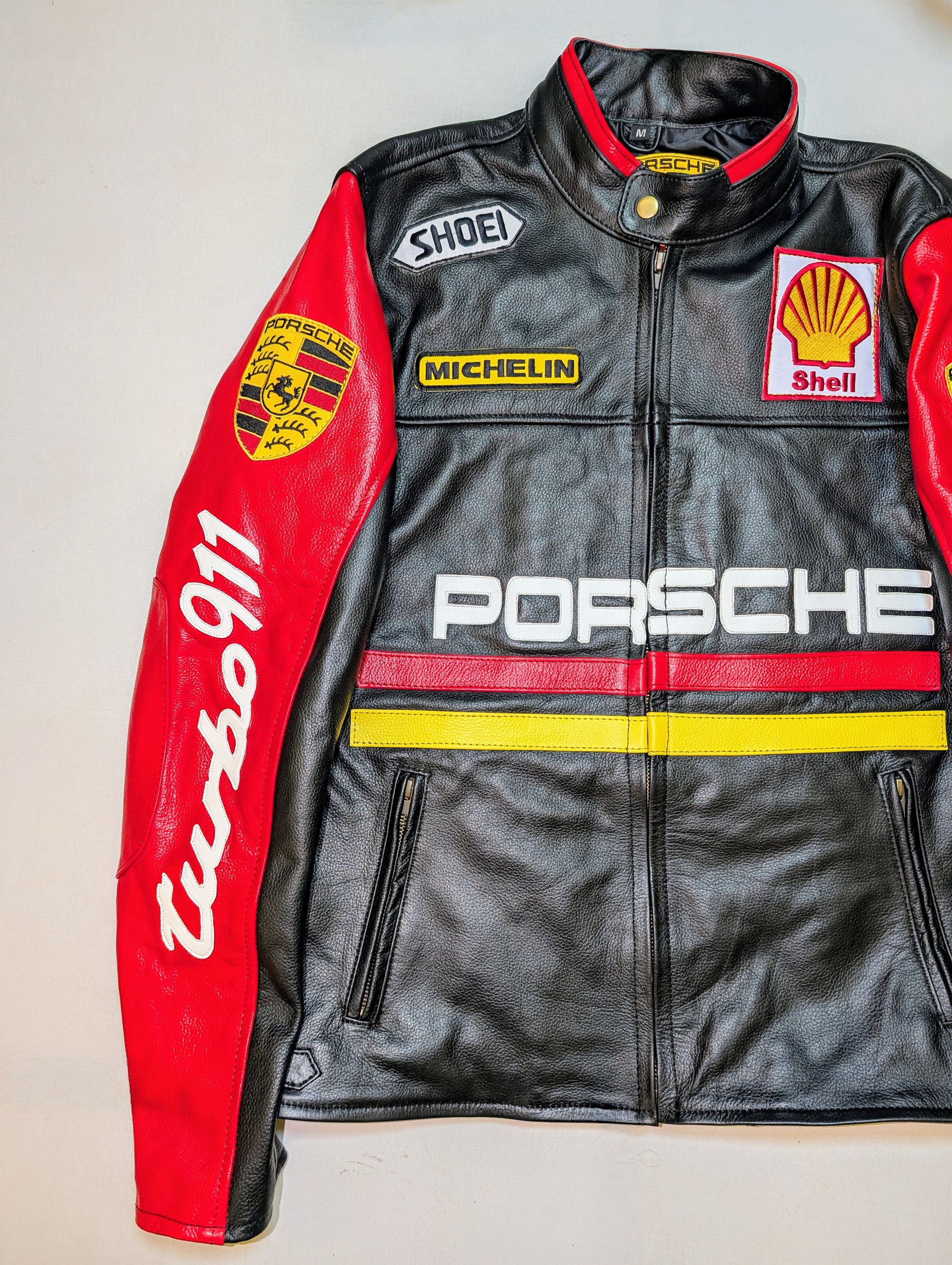 Porsche Design 🔥 PORSCHE 911 Turbo 💥 RARE LEATHER JACKET STREETWEAR Size US S / EU 44-46 / 1 - 2 Thumbnail
