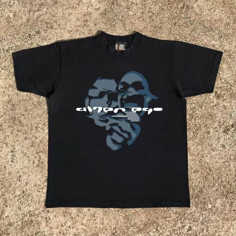 Other Black washed loose retro face print t-shirt Size US M / EU 48-50 / 2 - 1 Thumbnail