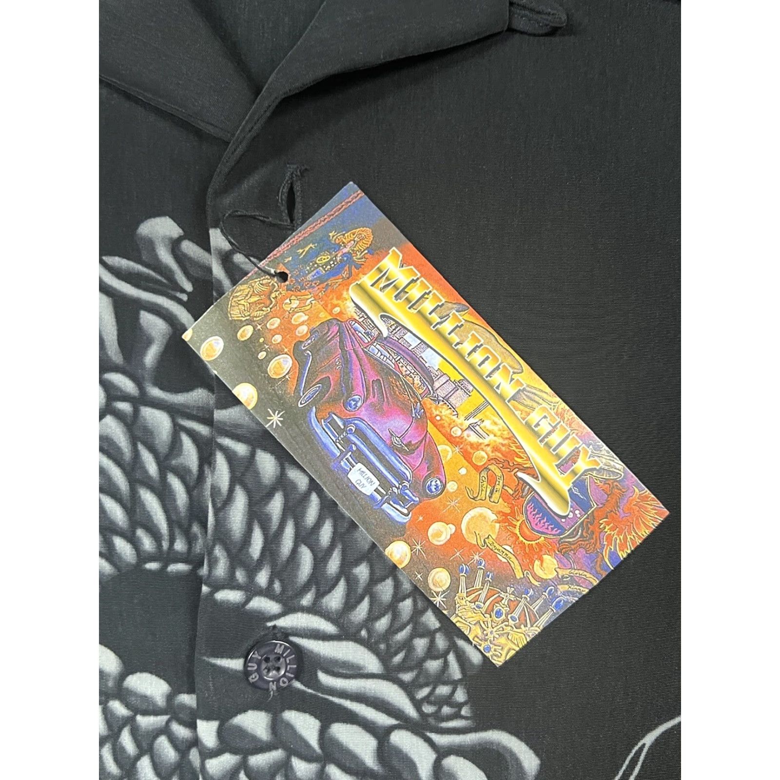 Vintage VINTAGE Million Guy Button-Down Shirt Black Dragon Y2K NWT Mens M Size US M / EU 48-50 / 2 - 3 Thumbnail