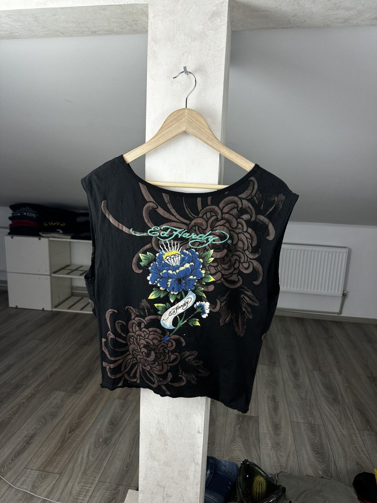 Ed Hardy Vintage Ed Hardy Top Sleeveless Big Logo Y2K USA Size S / US 4 / IT 40 - 1 Thumbnail
