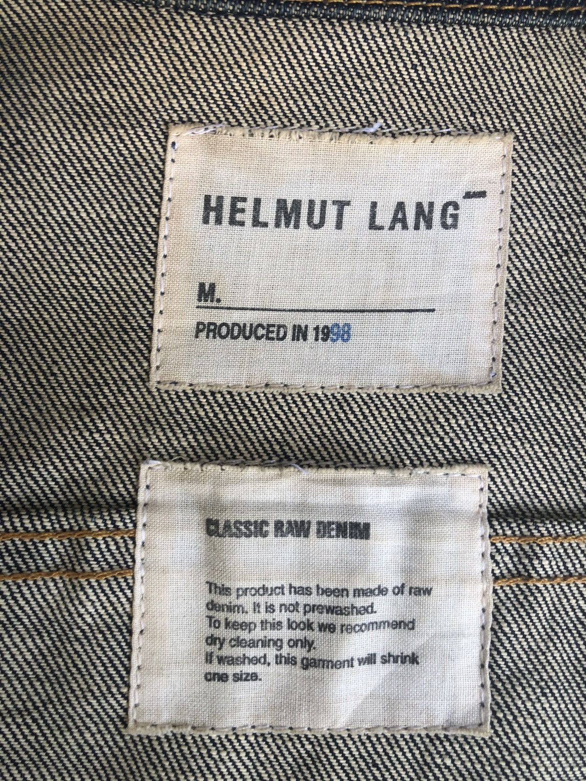 Helmut Lang Helmut Lang Denim Jacket Classic Raw Denim Size US XS / EU 42 / 0 - 18 Thumbnail