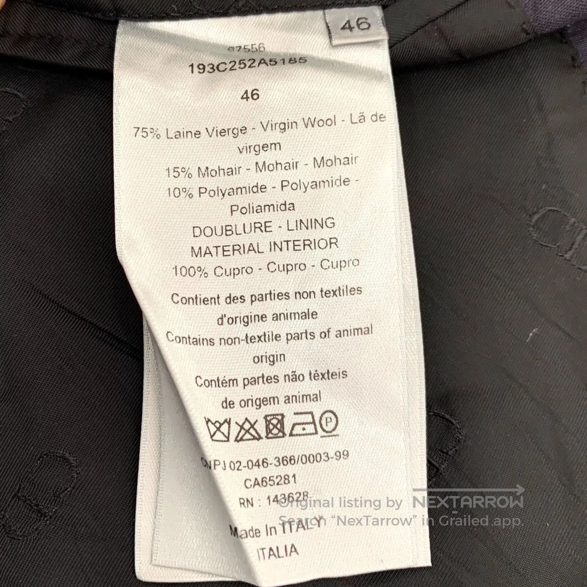 Dior Dior x Kenny collaboration logo printed wool jacket. Size US S / EU 44-46 / 1 - 6 Thumbnail