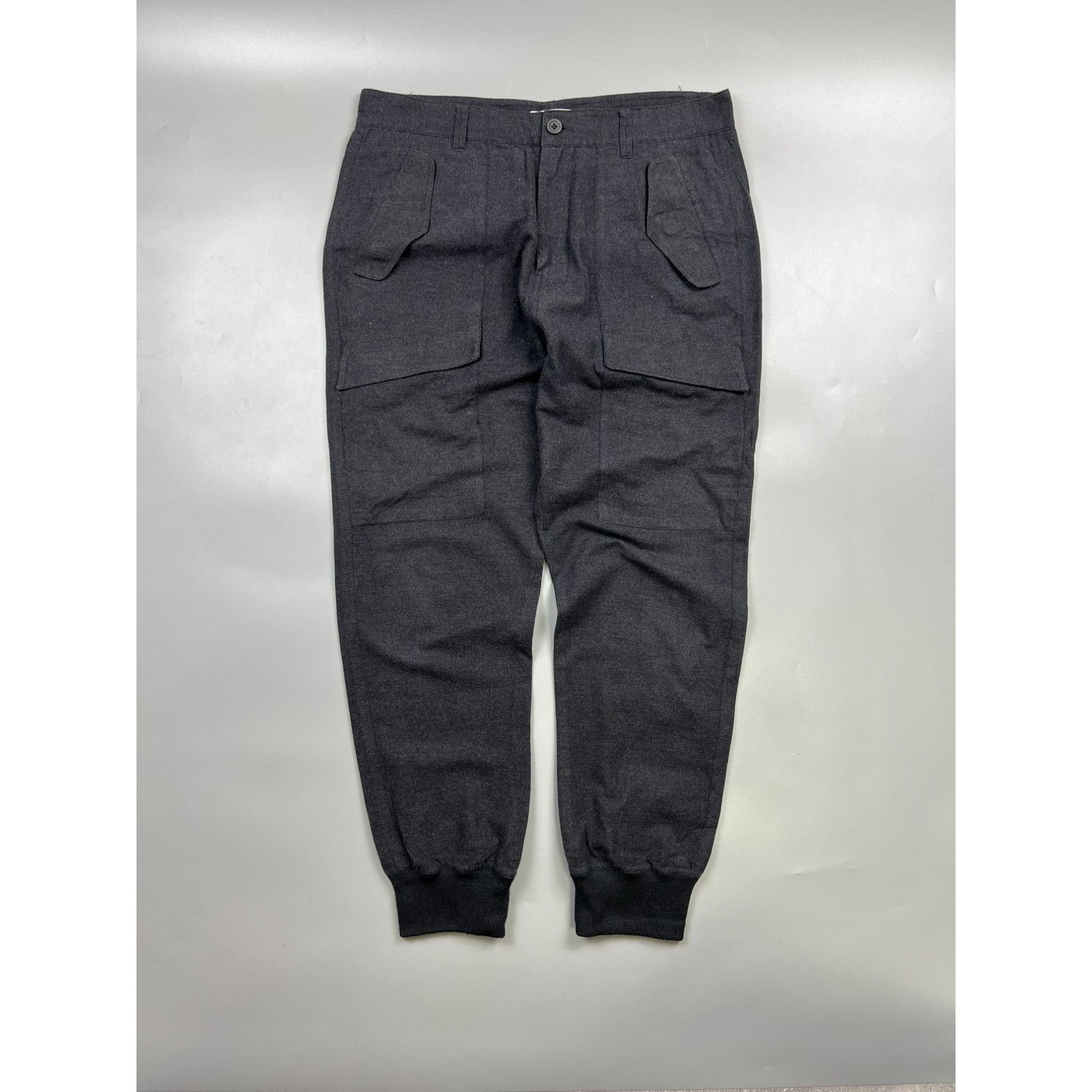 Helmut Lang Helmut Lang Gray Cotton Cargo Jogger Pants (Y0985) Size US 32 / EU 48 - 1 Thumbnail