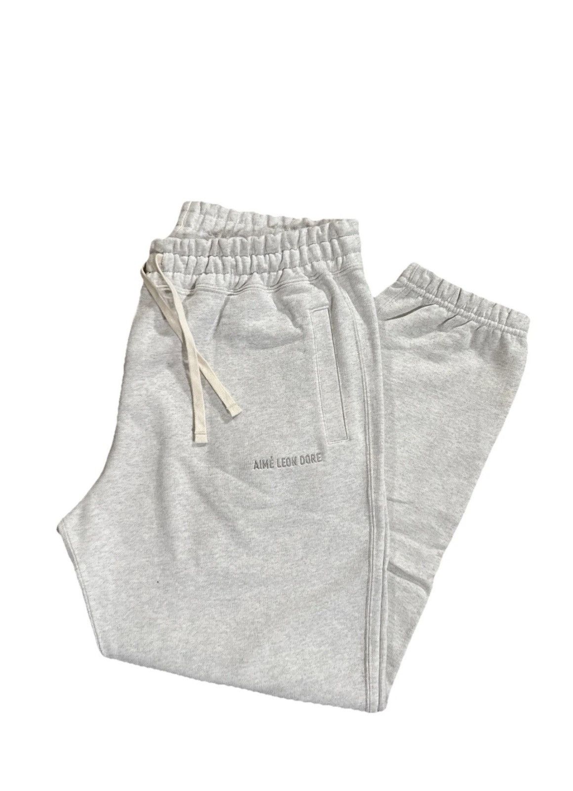 Aime Leon Dore Aime Leon Dore Gray Embroidered Logo Jogger Sweatpants XL Size US 36 / EU 52 - 1 Thumbnail