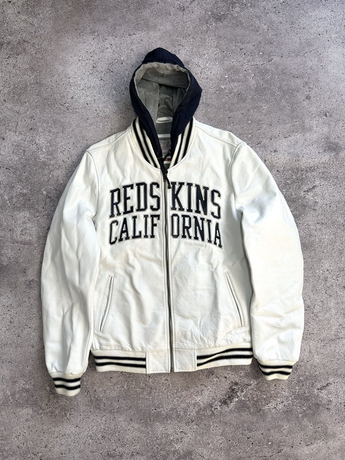 NFL × Vintage Vintage Redskins California Bomber Leather Jacket Varsity Size US XL / EU 56 / 4 - 20 Thumbnail
