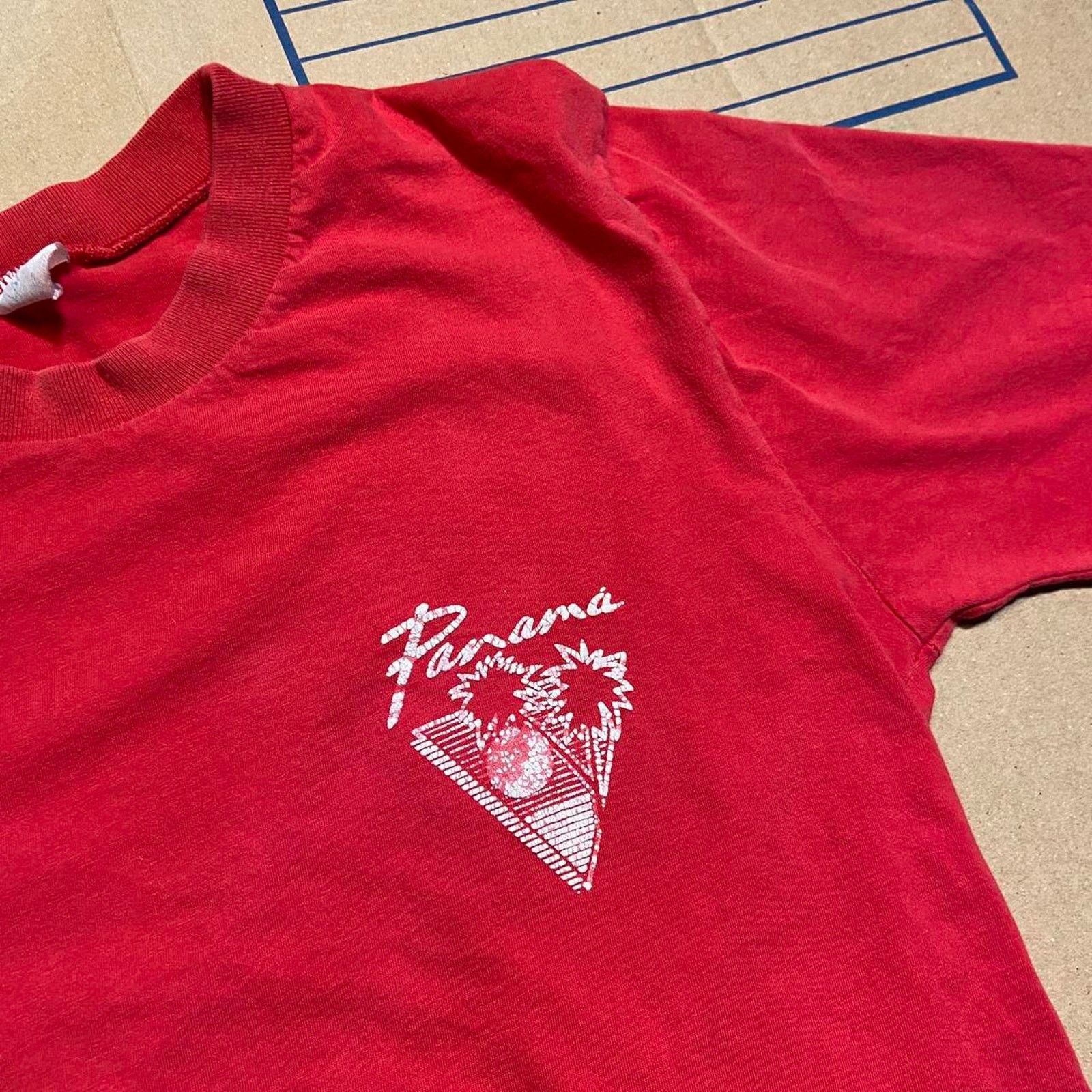 Fruit Of The Loom 80s red single stitch panama Size US XL / EU 56 / 4 - 3 Thumbnail