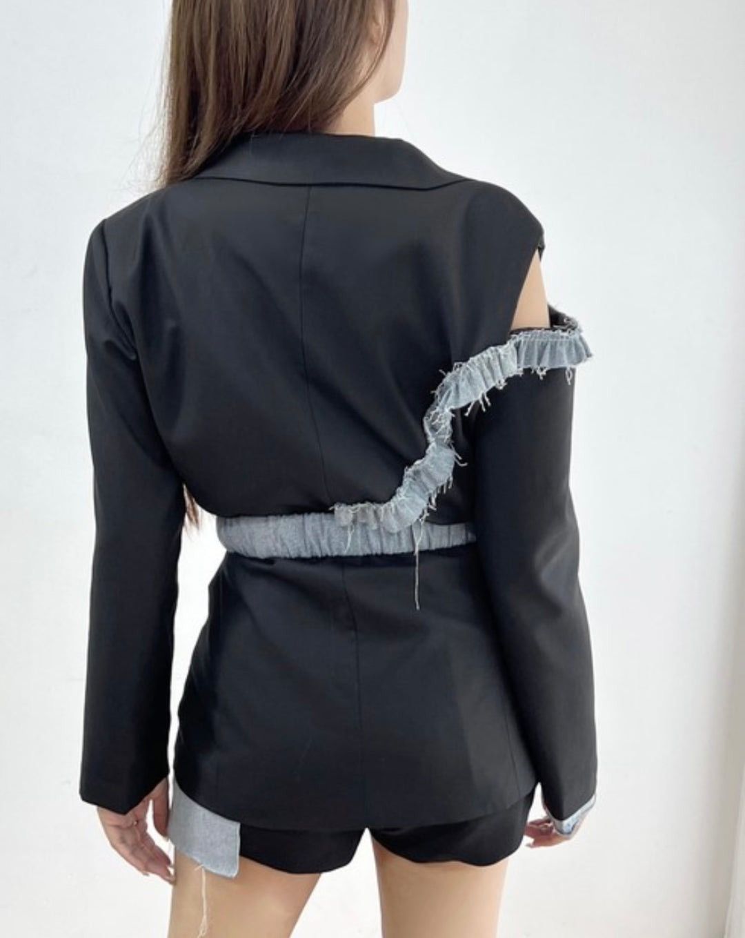 Designer × Other NWT, Lavishly Paris Women’s Designer Denim Patchwork Blazer. Size M / US 6-8 / IT 42-44 - 14 Thumbnail