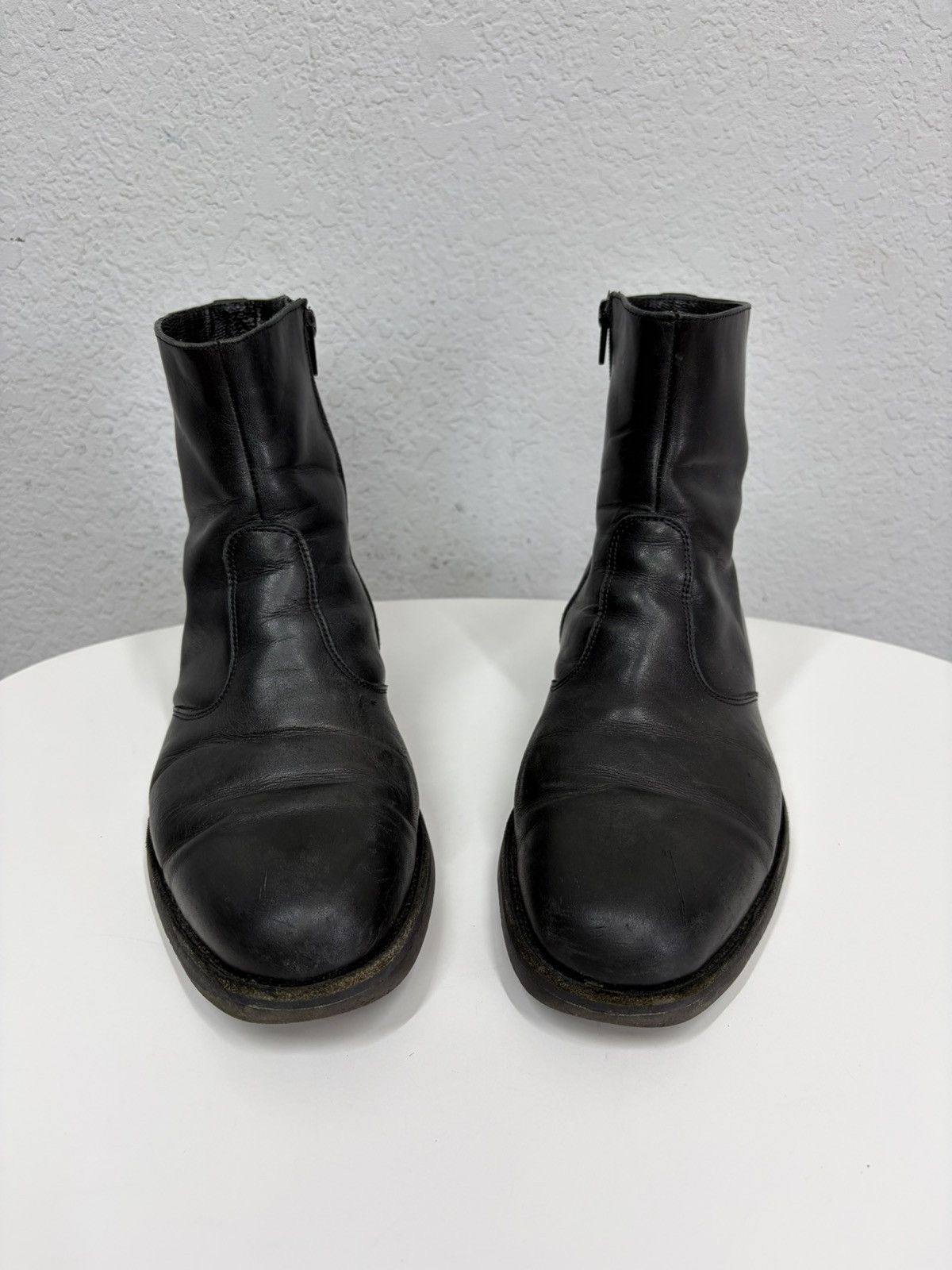 14th Addiction Vintage Rick Owens Style y2k Leather Biker Boots CCP Guidi Size US 9 / EU 42 - 7 Thumbnail