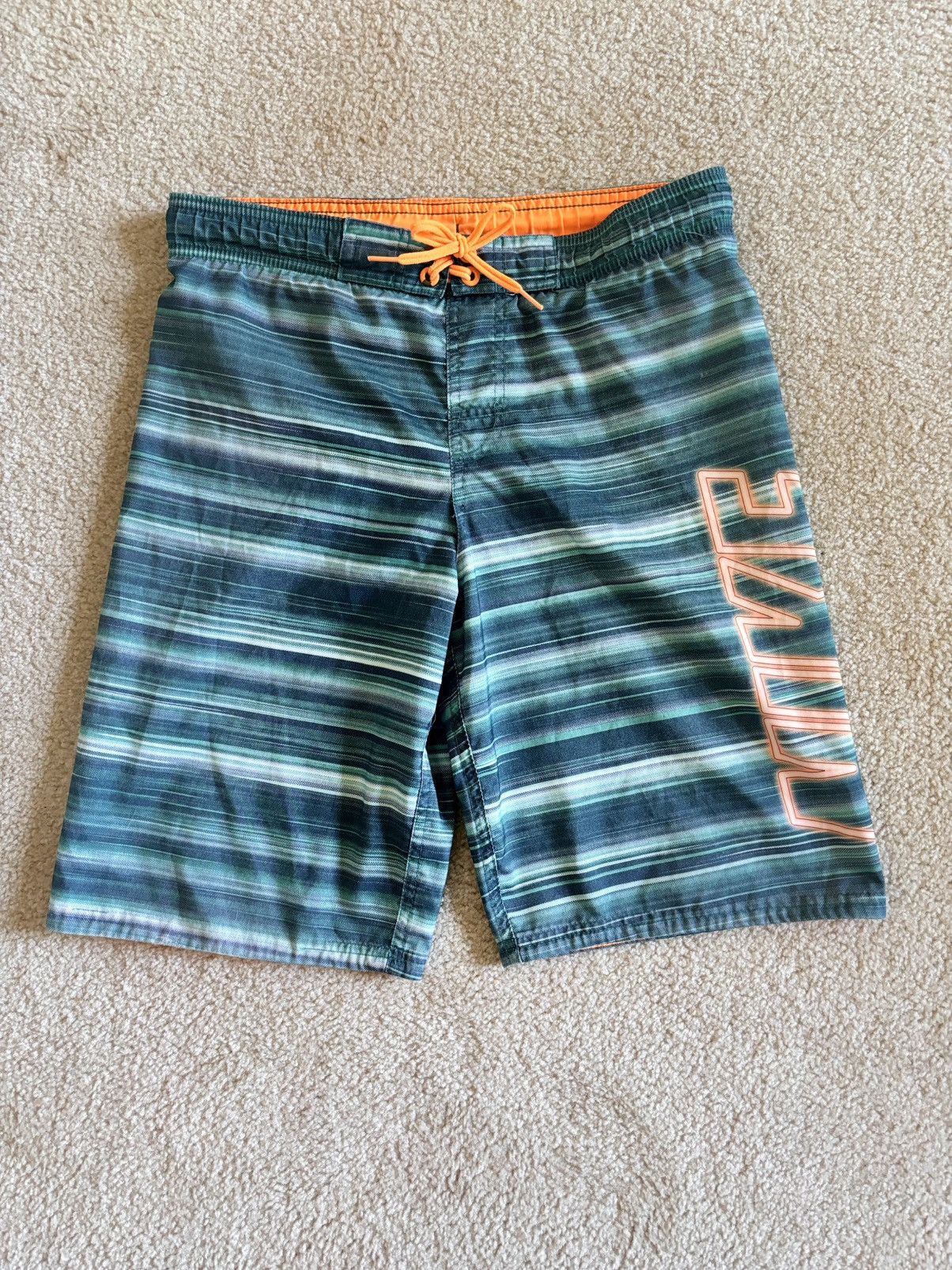 Nike Men Nike Swim Trunks Board Shorts Teal Blue Drawstring M Size US 32 / EU 48 - 1 Thumbnail