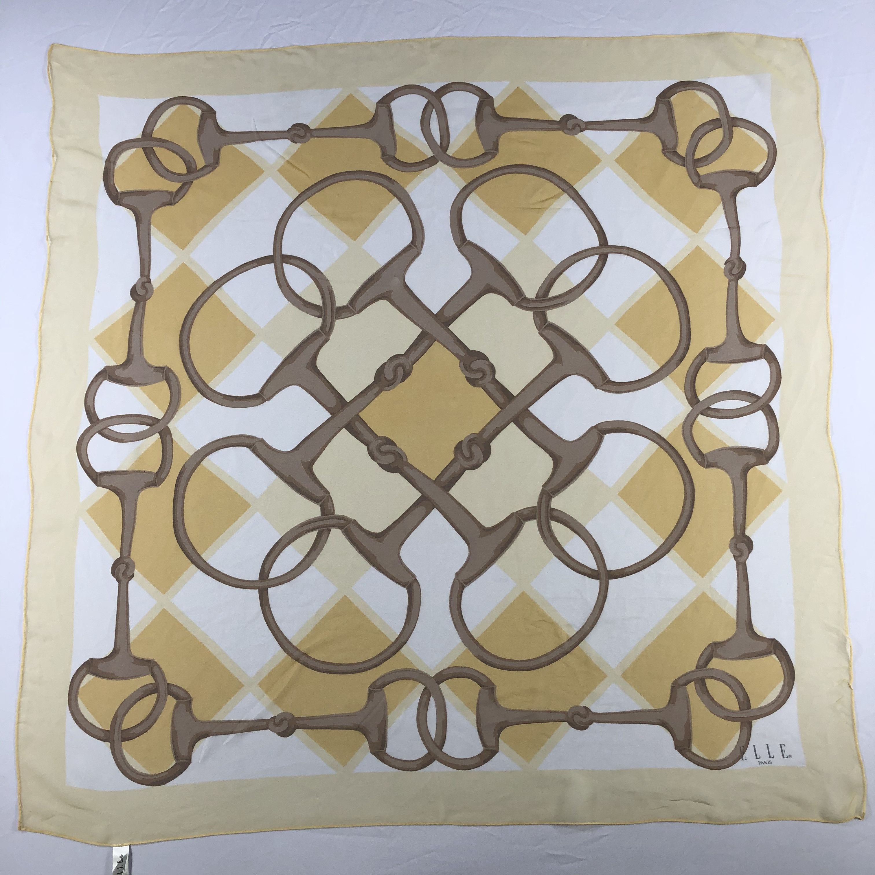 Vintage Vintage Elle Paris Silk Scarf Size ONE SIZE - 2 Thumbnail