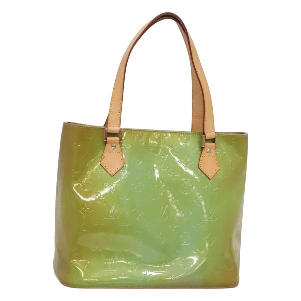 Louis Vuitton LOUIS VUITTON Monogram Vernis Houston Hand Bag Baby Blue Size ONE SIZE - 1 Thumbnail